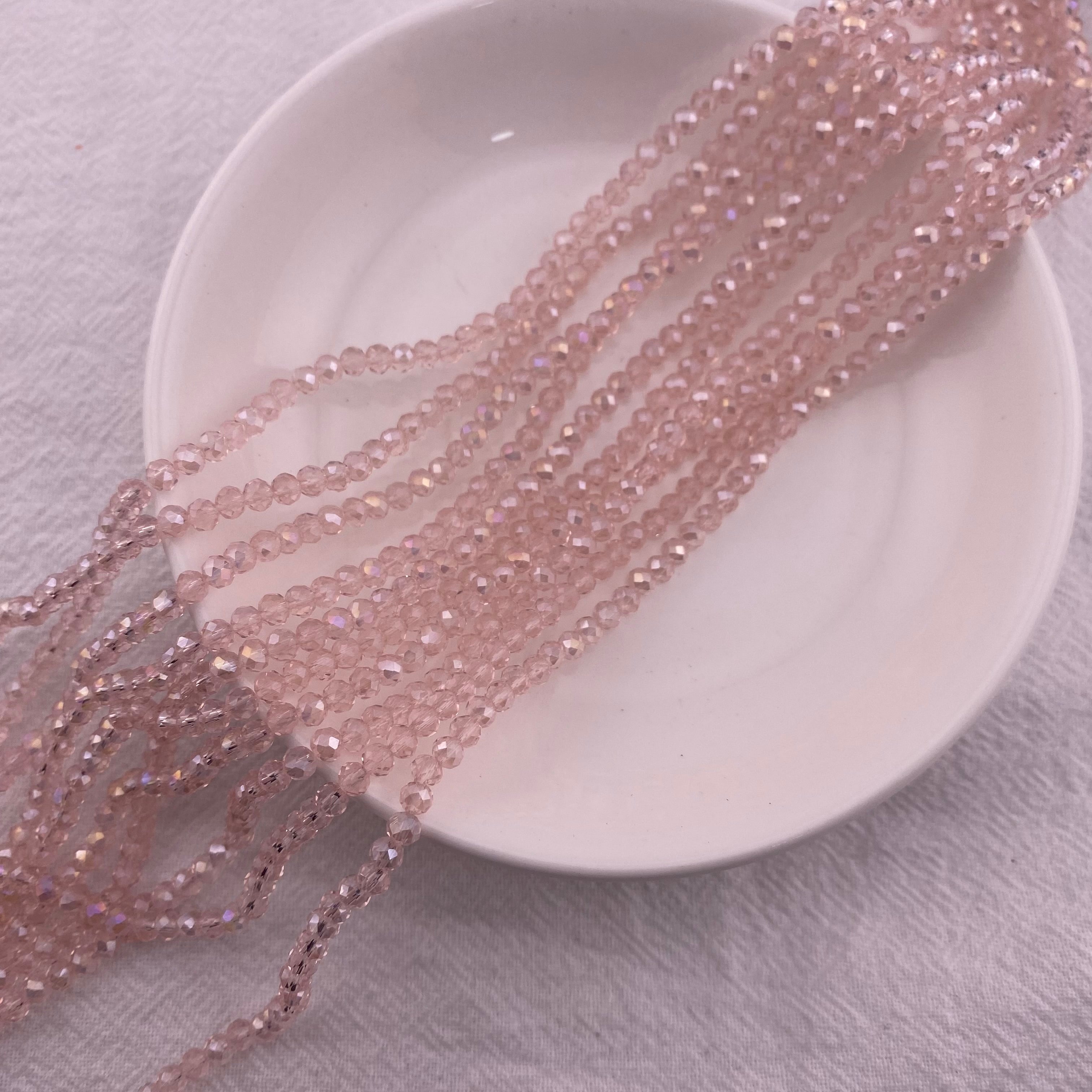 FS3850- 3mm Ab Glass Beads Colored-Plated Glass Beads Zoe's DIY Shop