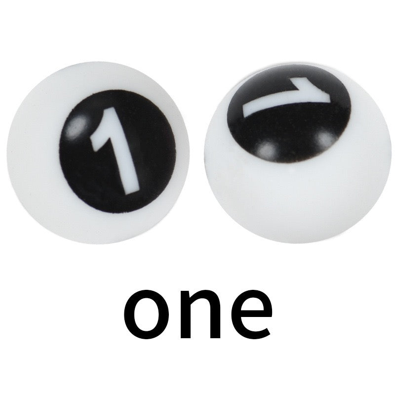 FS3062-15mm Numbers Printed Silicone Beads