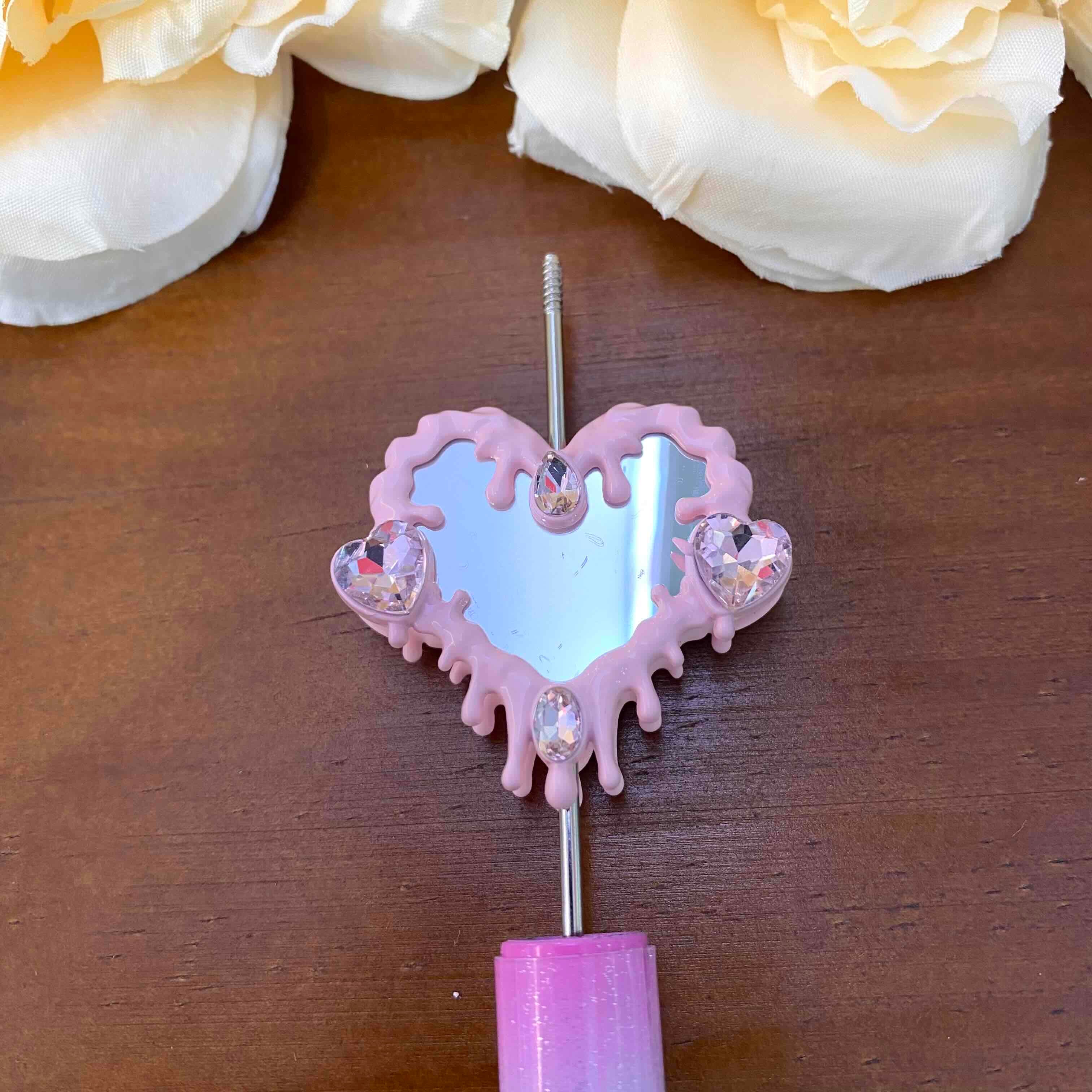 FS20631-Heart Mirror Metal Beads