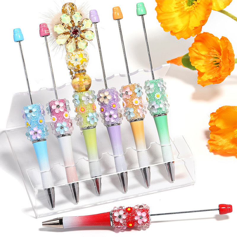 10 Pieces Flower Sugar Beadable Pens