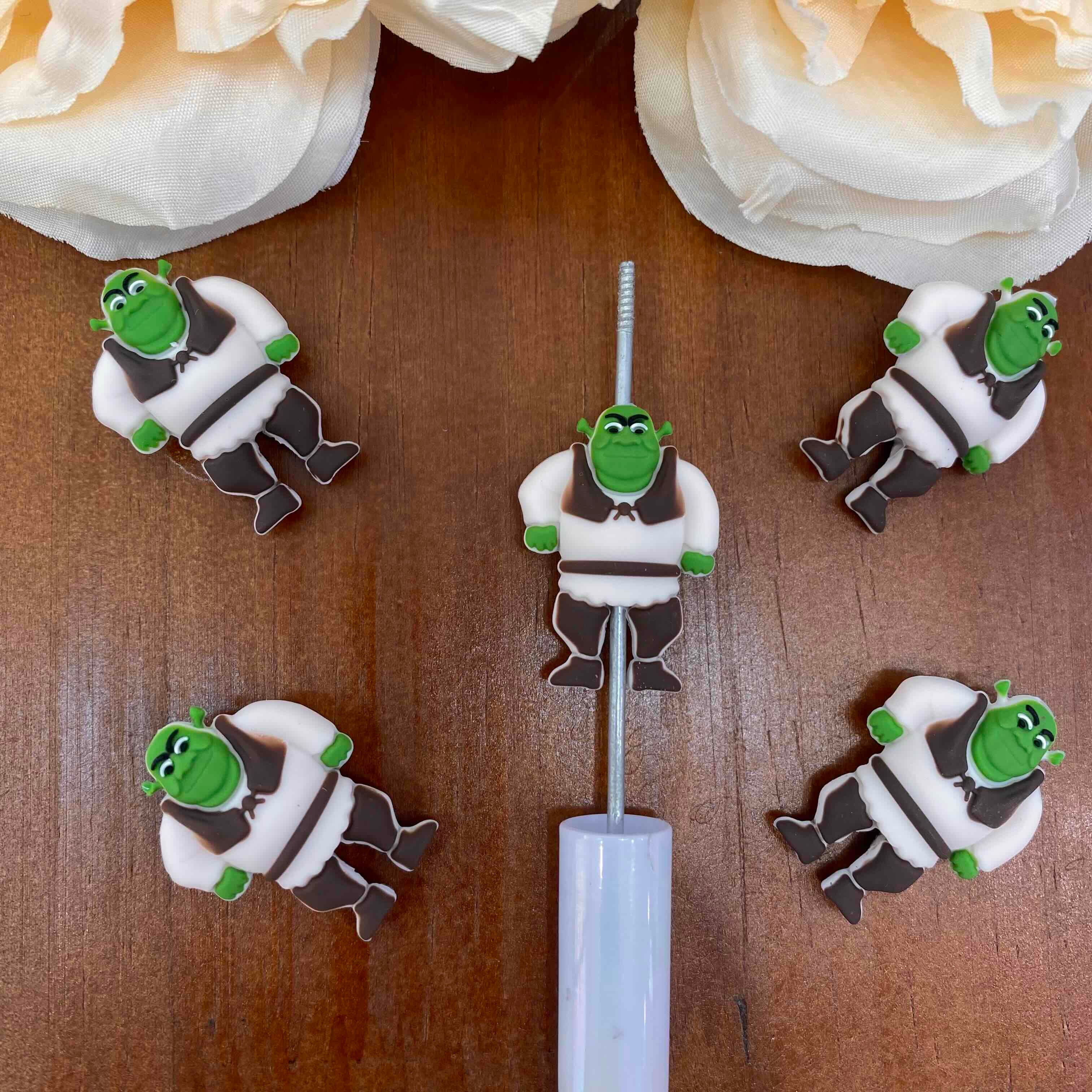 FS20507-3D Shrek Silicone Focal Beads