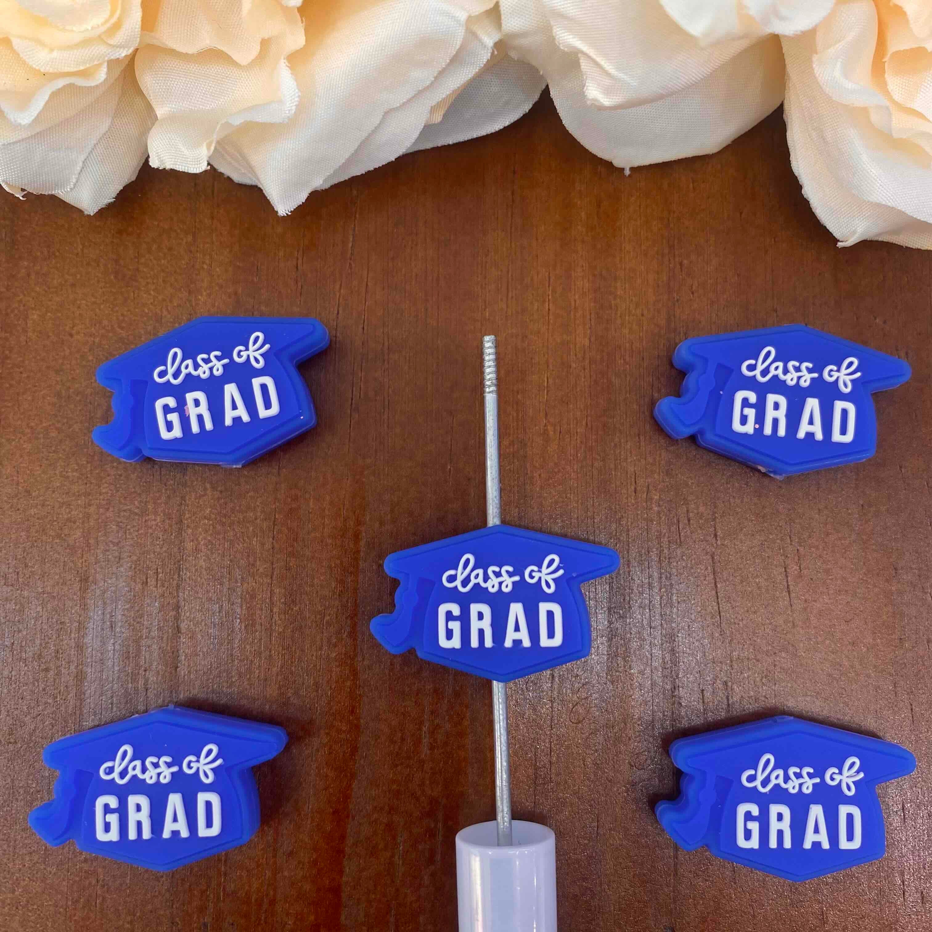 FS20405-Graduation Cap Flat Silicone Focal Beads