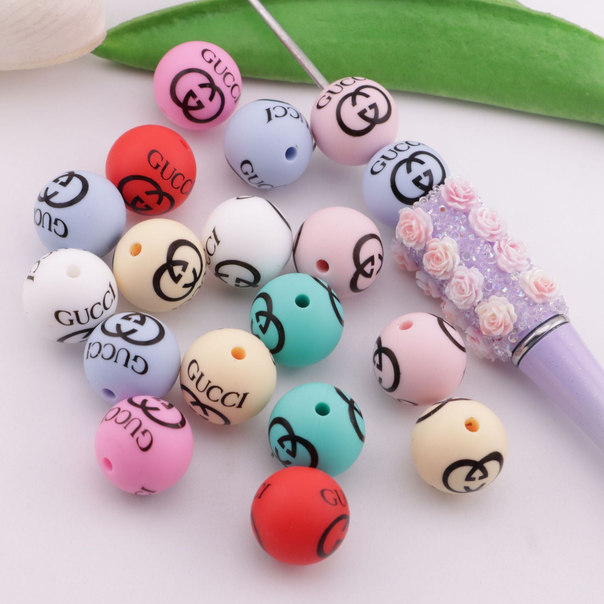 FS6518-15mm Silicone Beads As Picture Shows