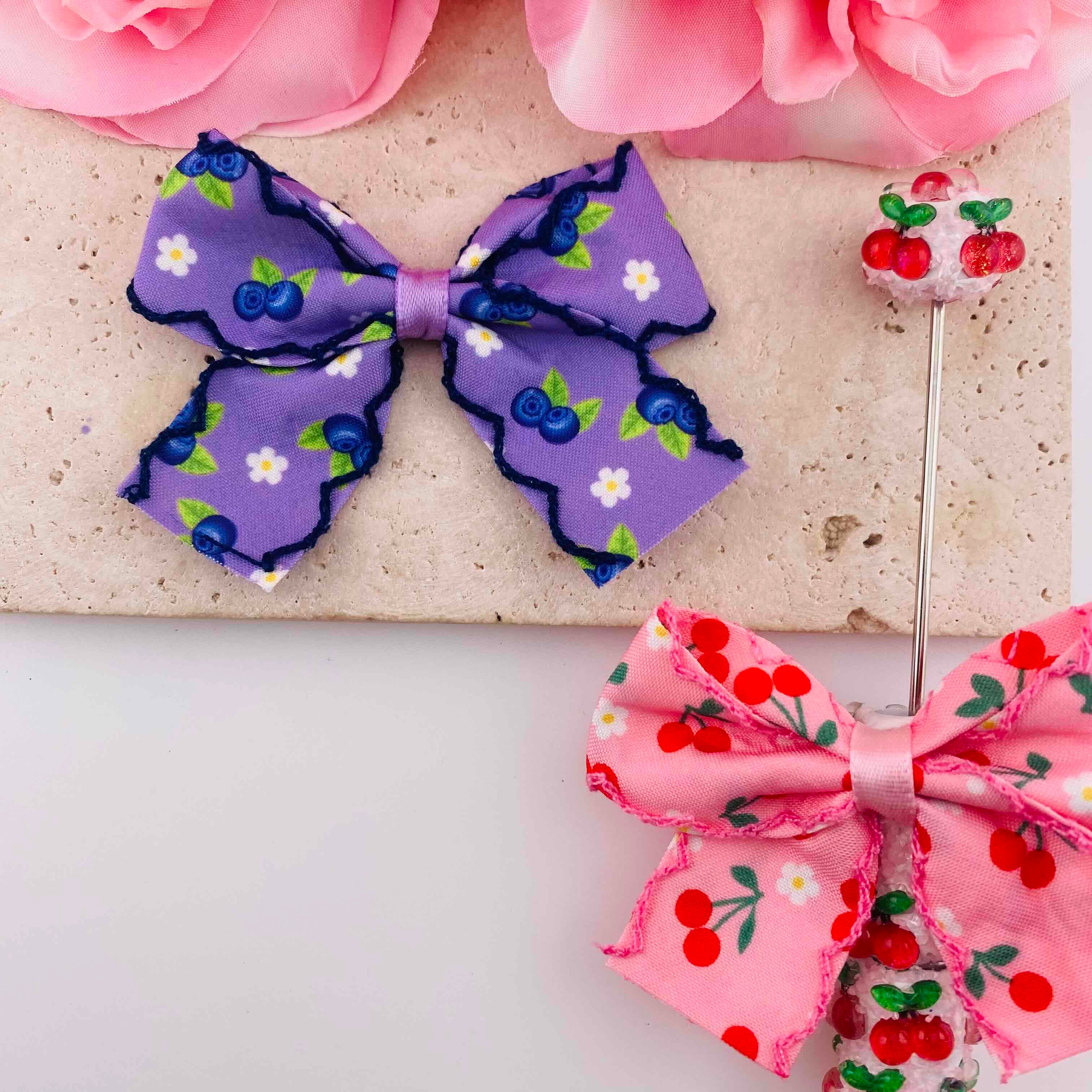 FS19870-Colorful Fruit Fabric Bow