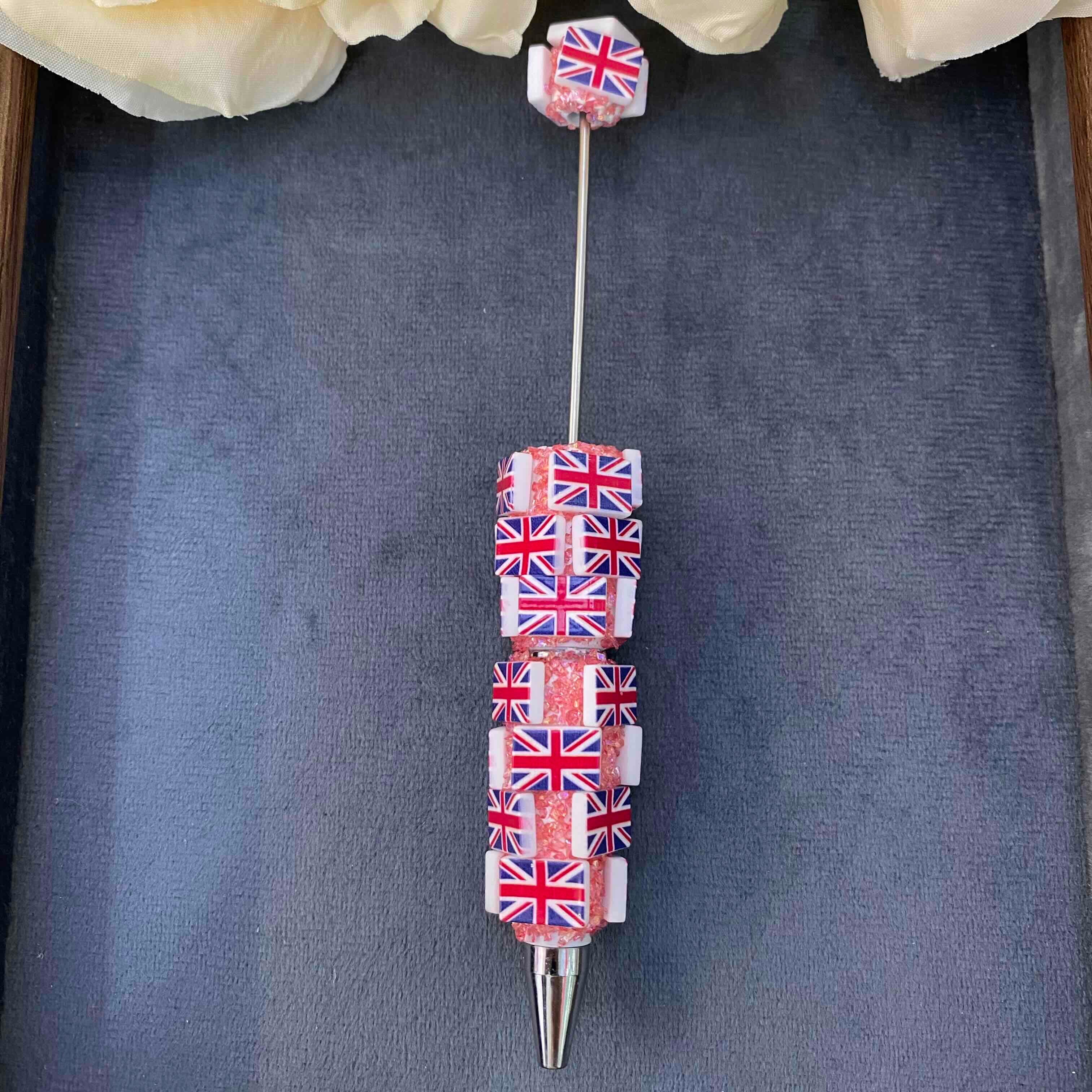 FS20626-National Flag Sugar  Beadable Clay  Pen