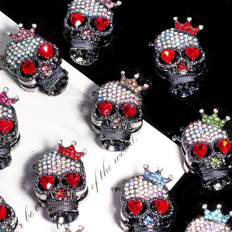 FS19375-About 29*19*16mm Halloween Skull Metal Beads