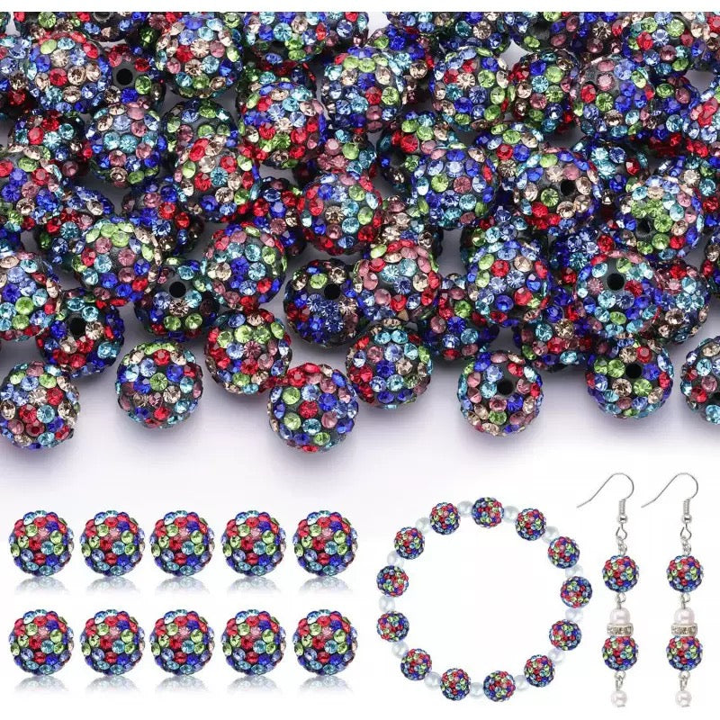 10mm Rhinestone Clay Beads For Jewelry Making Keychain Making