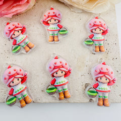 FS19450-Strawberry Girl Acrylic Charms