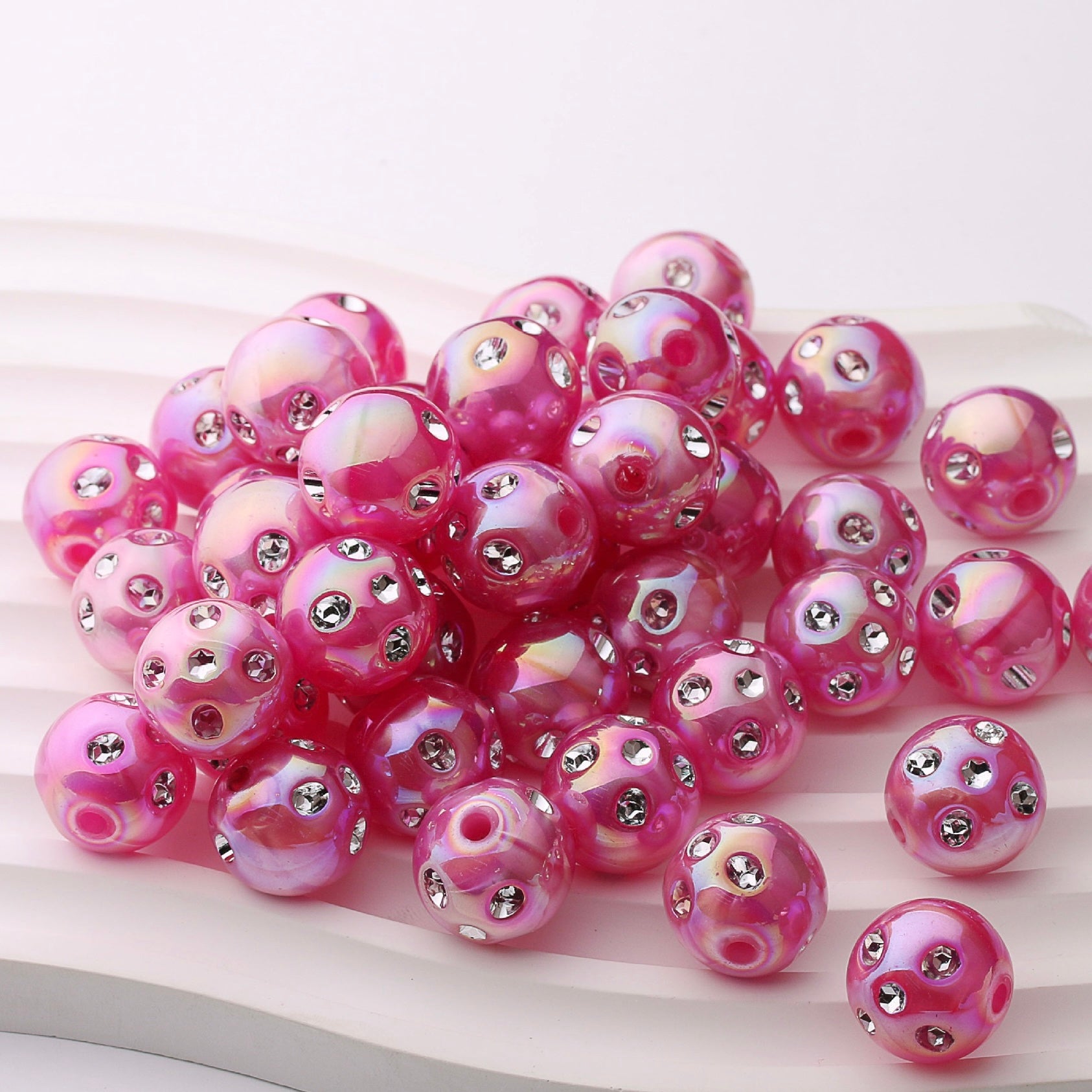 FS1927-16MM Diamond Acrylic Beads Fit For Beadable Pens