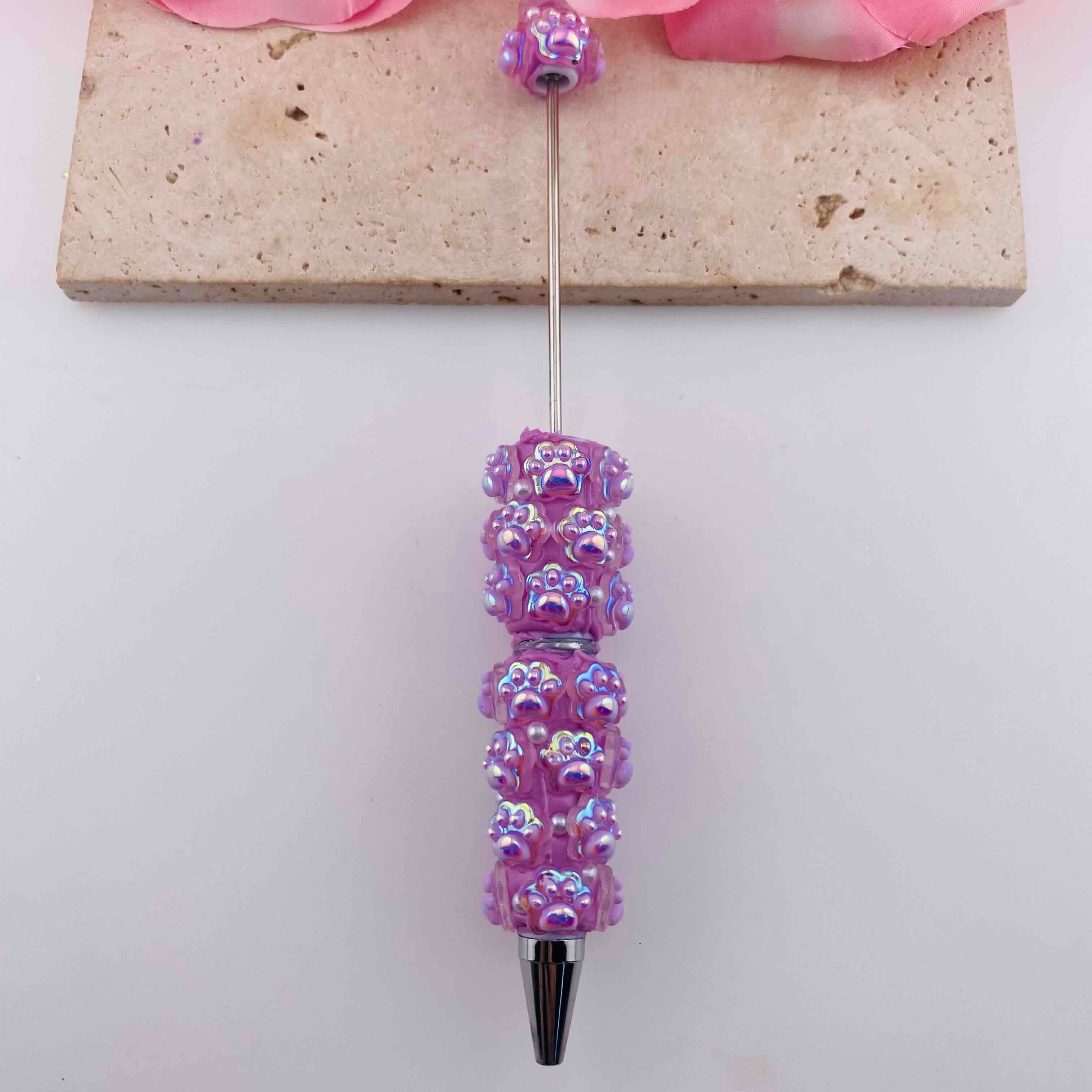 FA19786-Cat Paw Clay Beaded Pens
