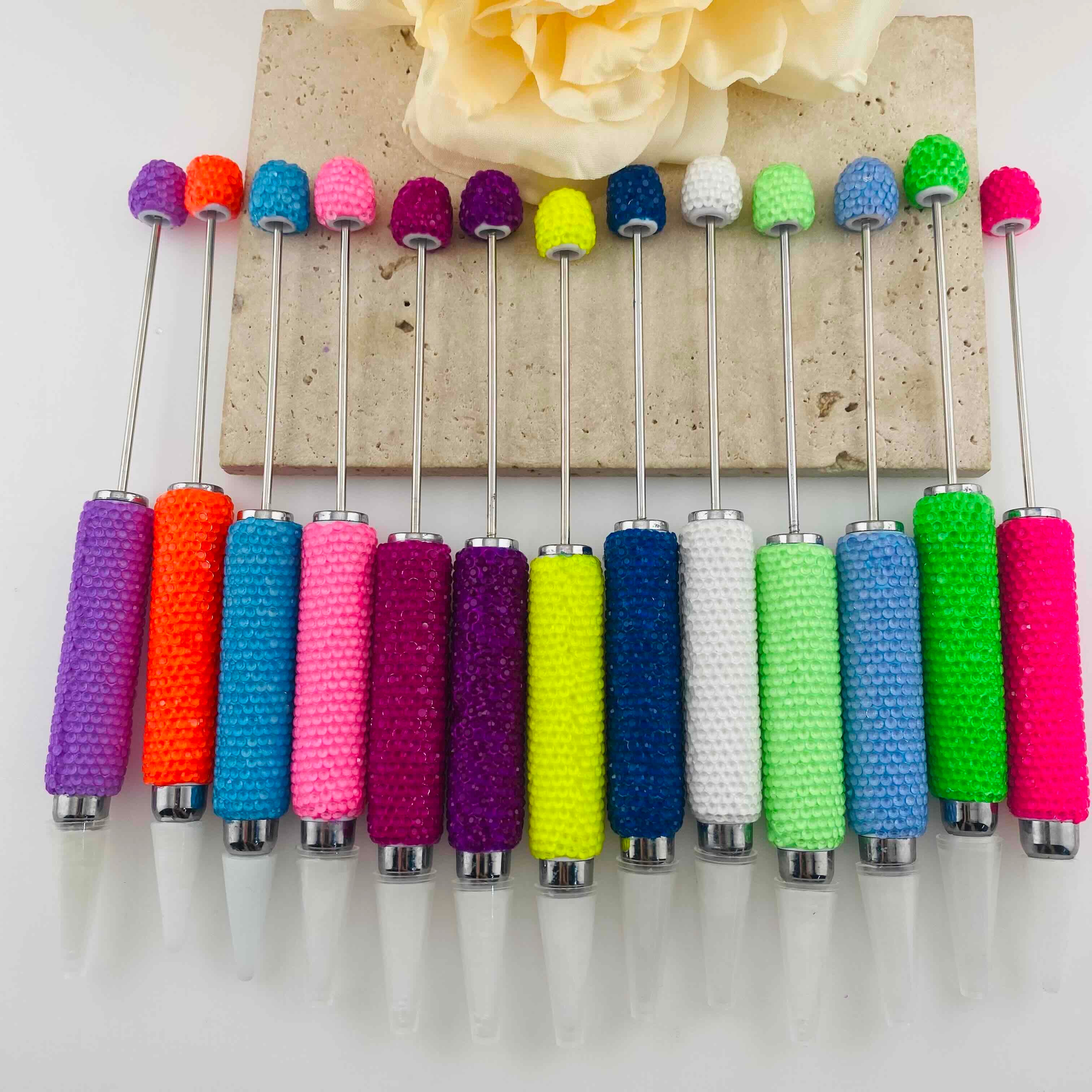 FS20326-Colorful Rhinestone Beadable Crayon