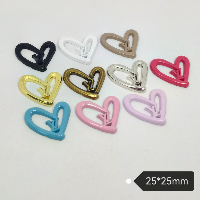 FS4146-About 25*25mm Heart Metal Patch As Picture Shows