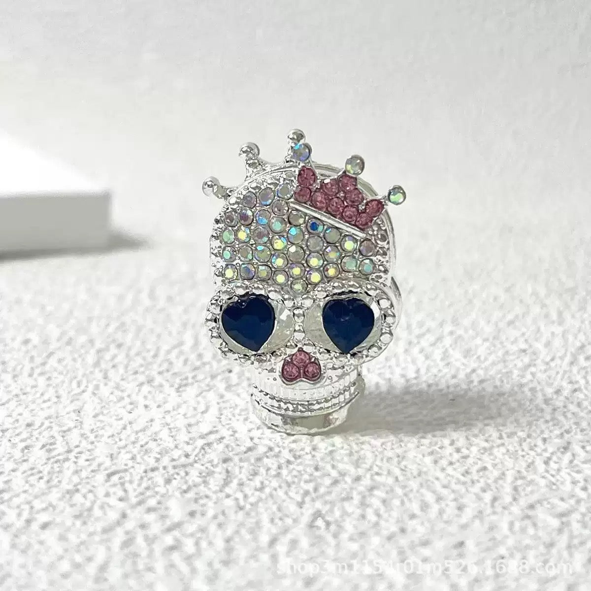 FS19376-About 29*19*16mm Halloween Skull Metal Beads
