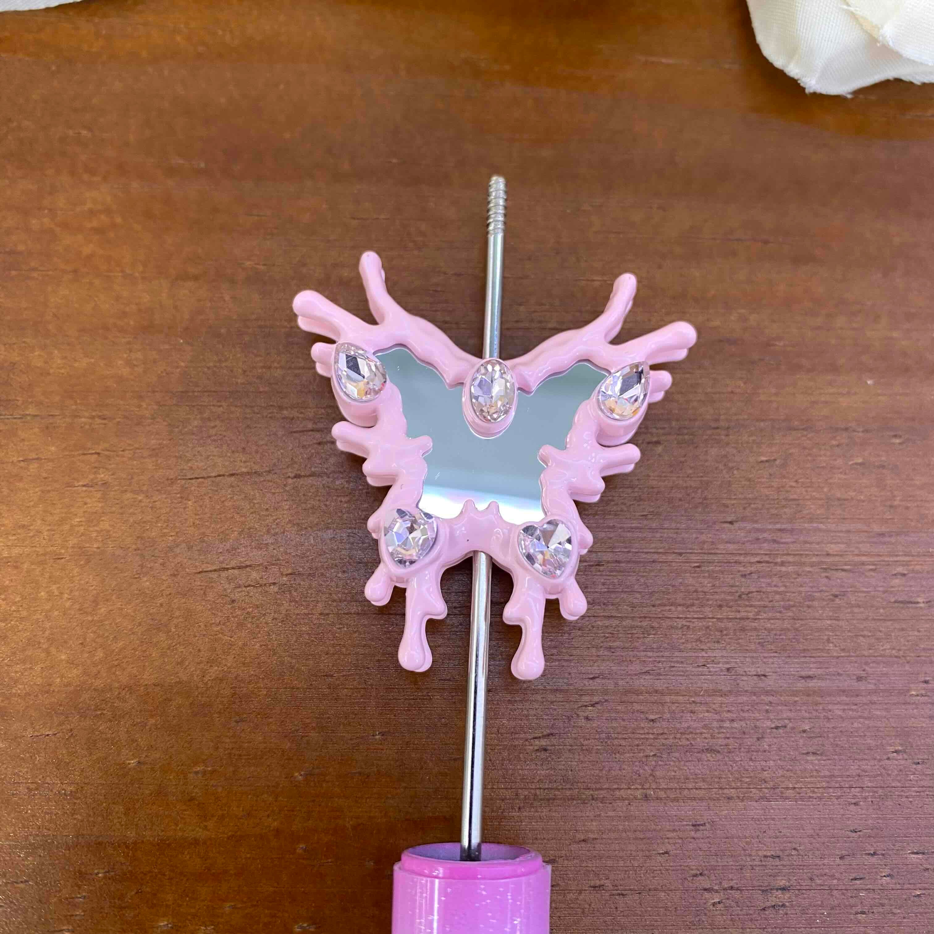FS20634-Butterfly Mirror Metal Beads