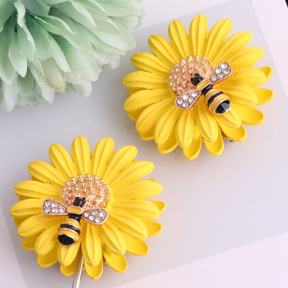 FS20020-SunflowerBee Metal Beads