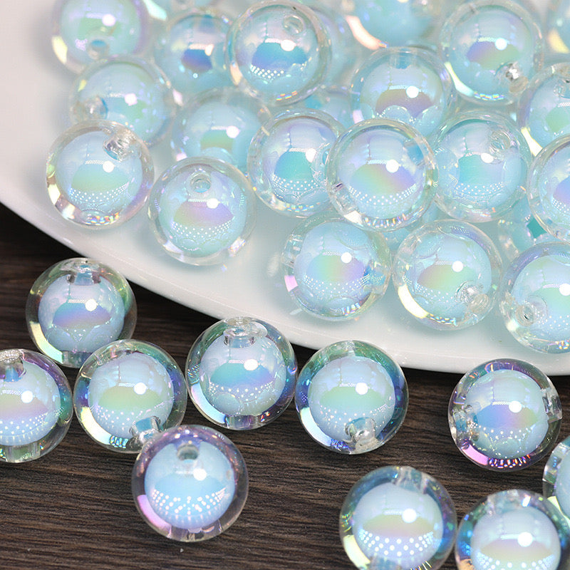 FS0589- 16MM Round Mixed Color Acrylic Beads in Beads Fit For Beadable Pens