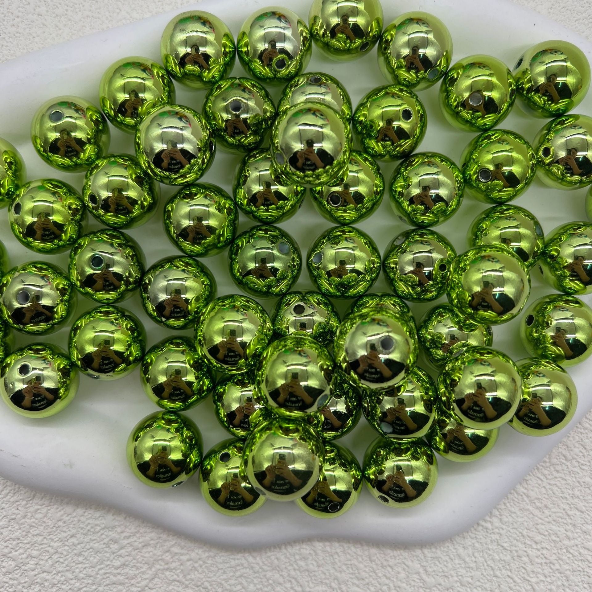 FS1706-16MM Metallic Acrylic Beads Fit For Beadable Pens