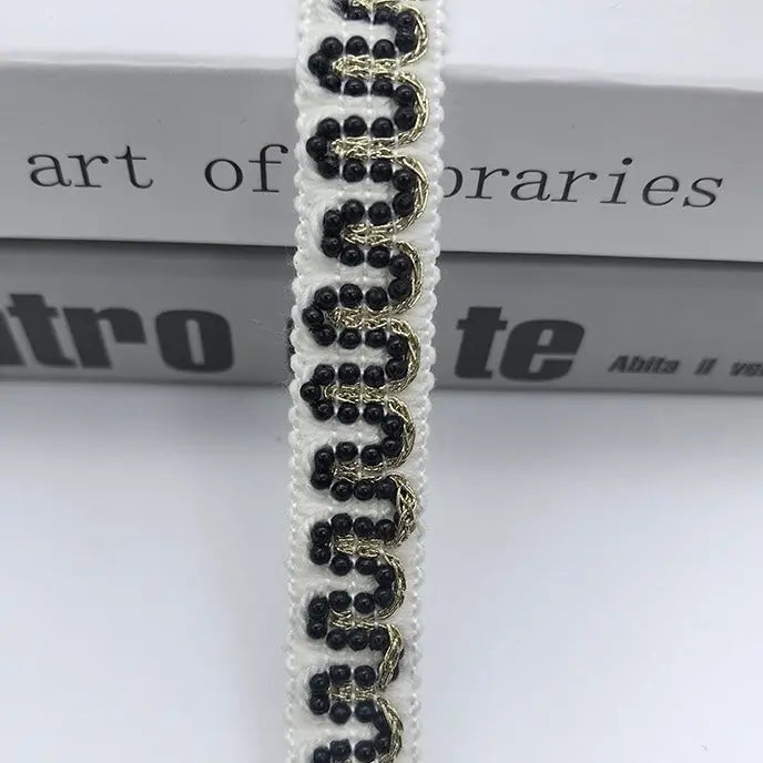 FS0004-2cm Width Pearl Farbic Zoe DIY Wholesale