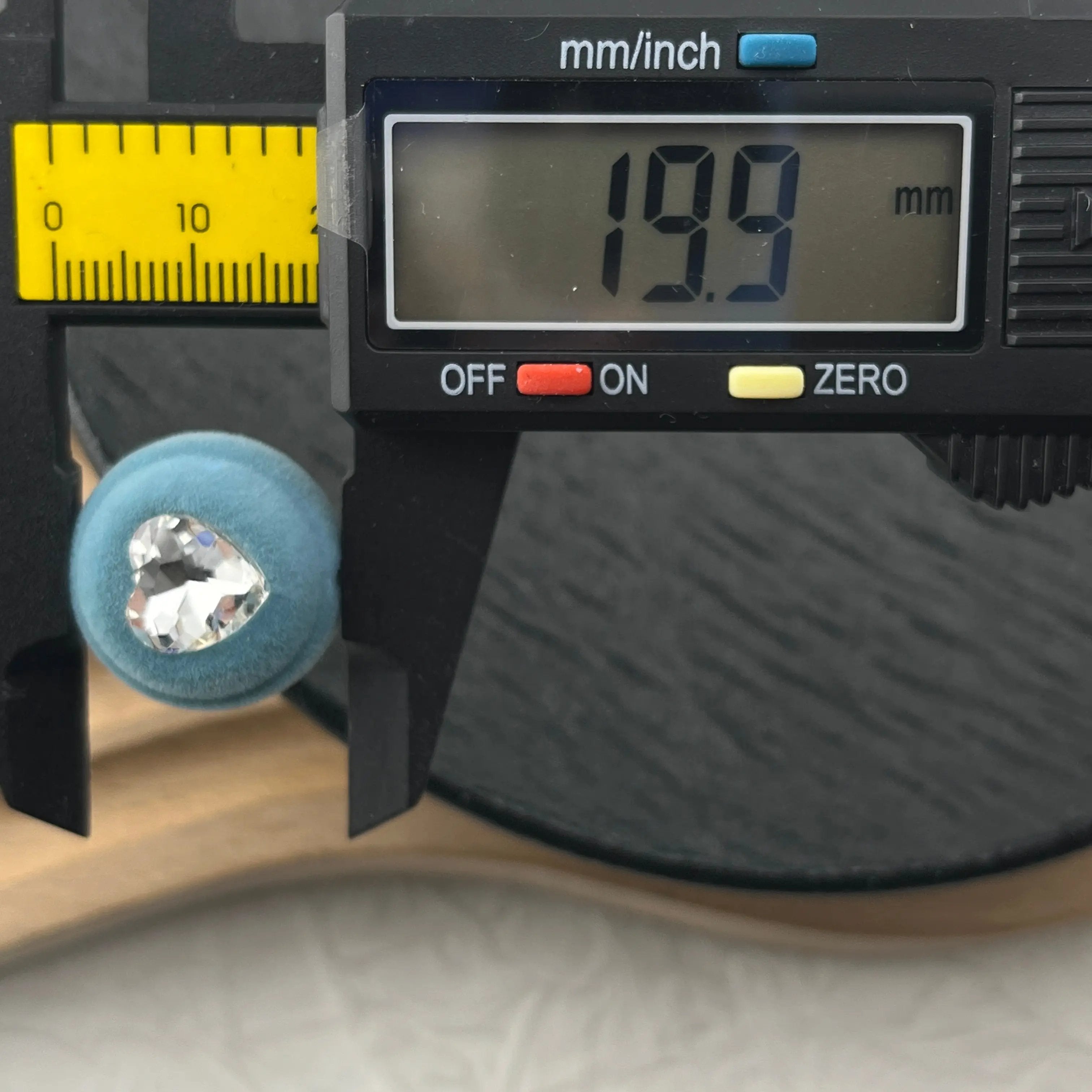 FS0050-20MM Blue Flocked Round Acrylic Beads With Diamond Fit For Beadable Pens Zoe's DIY Shop