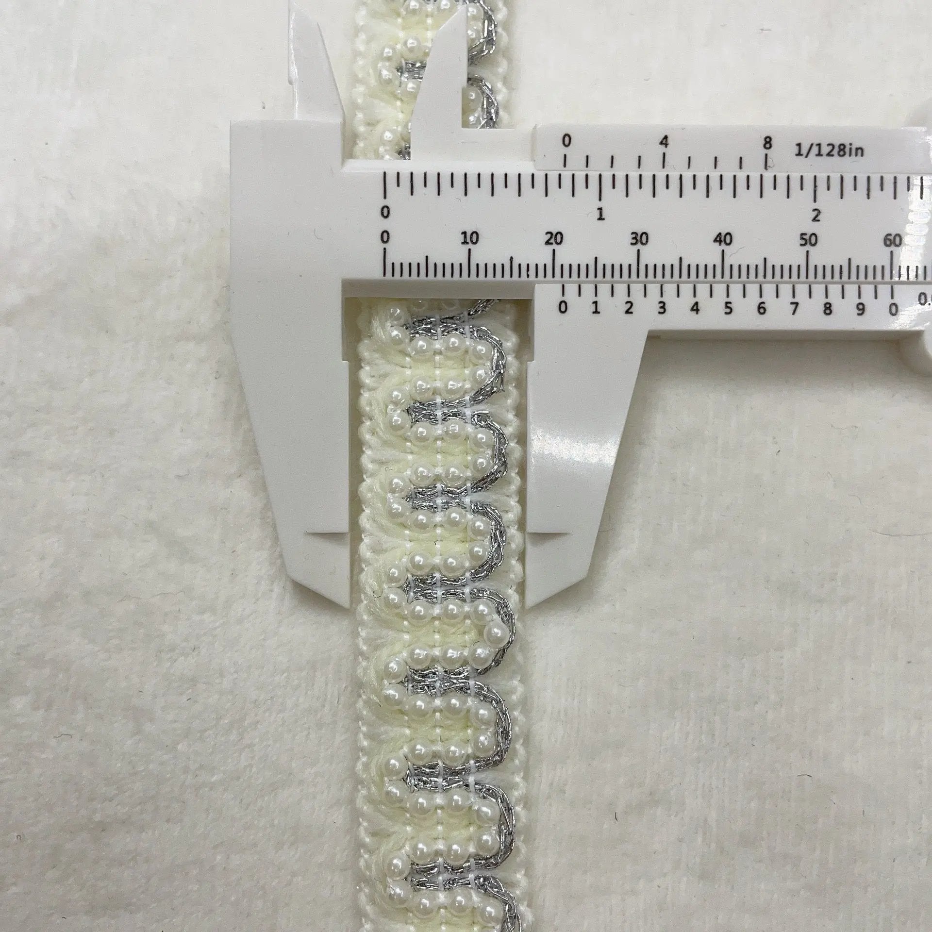 FS0066- Width 20mm Size Farbic With Pearl Zoe's DIY Shop