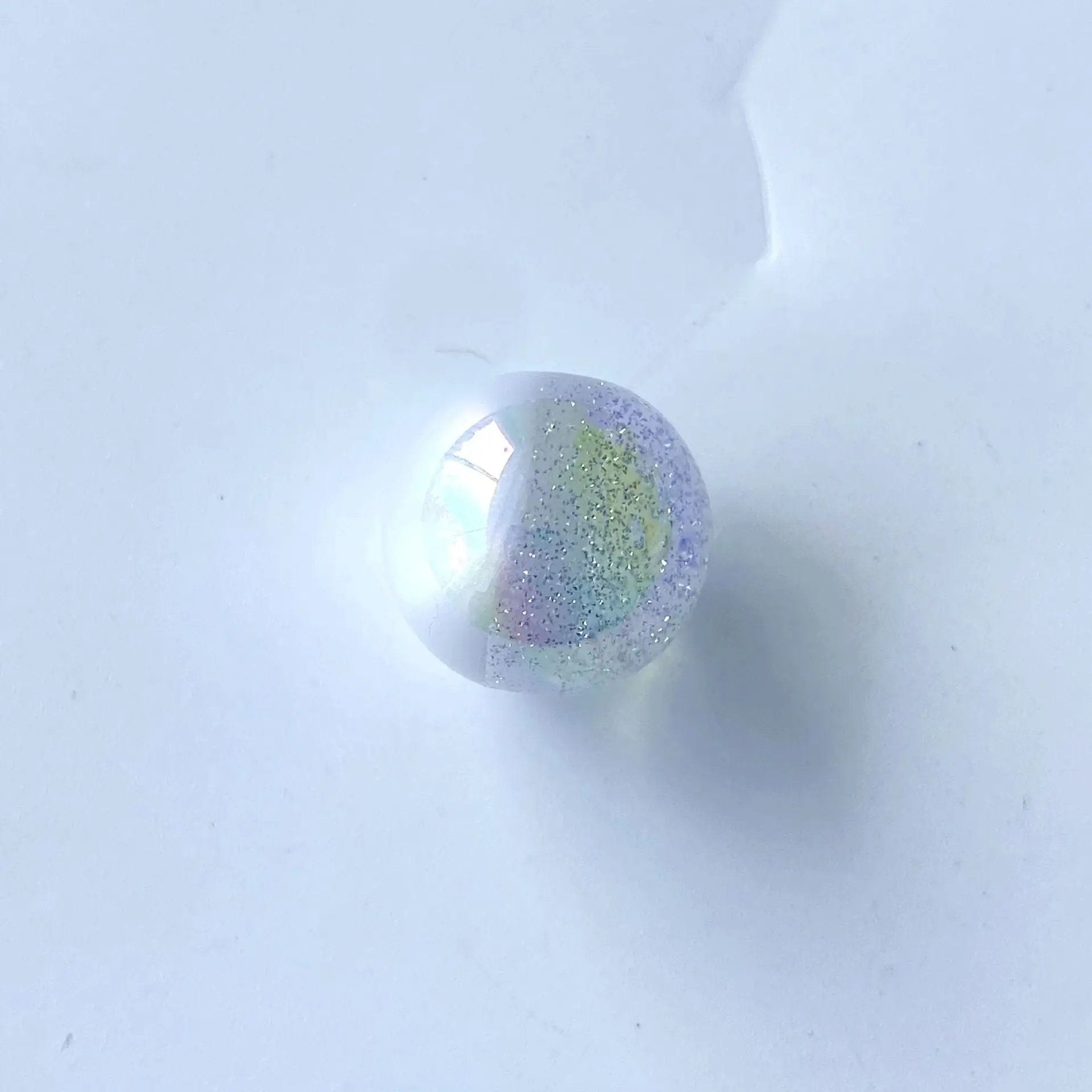 FS0082-Random Mixed Color 10MM UV Gradient Color Glitter Resin Beads Fit For Beadable Pens Zoe's DIY Shop