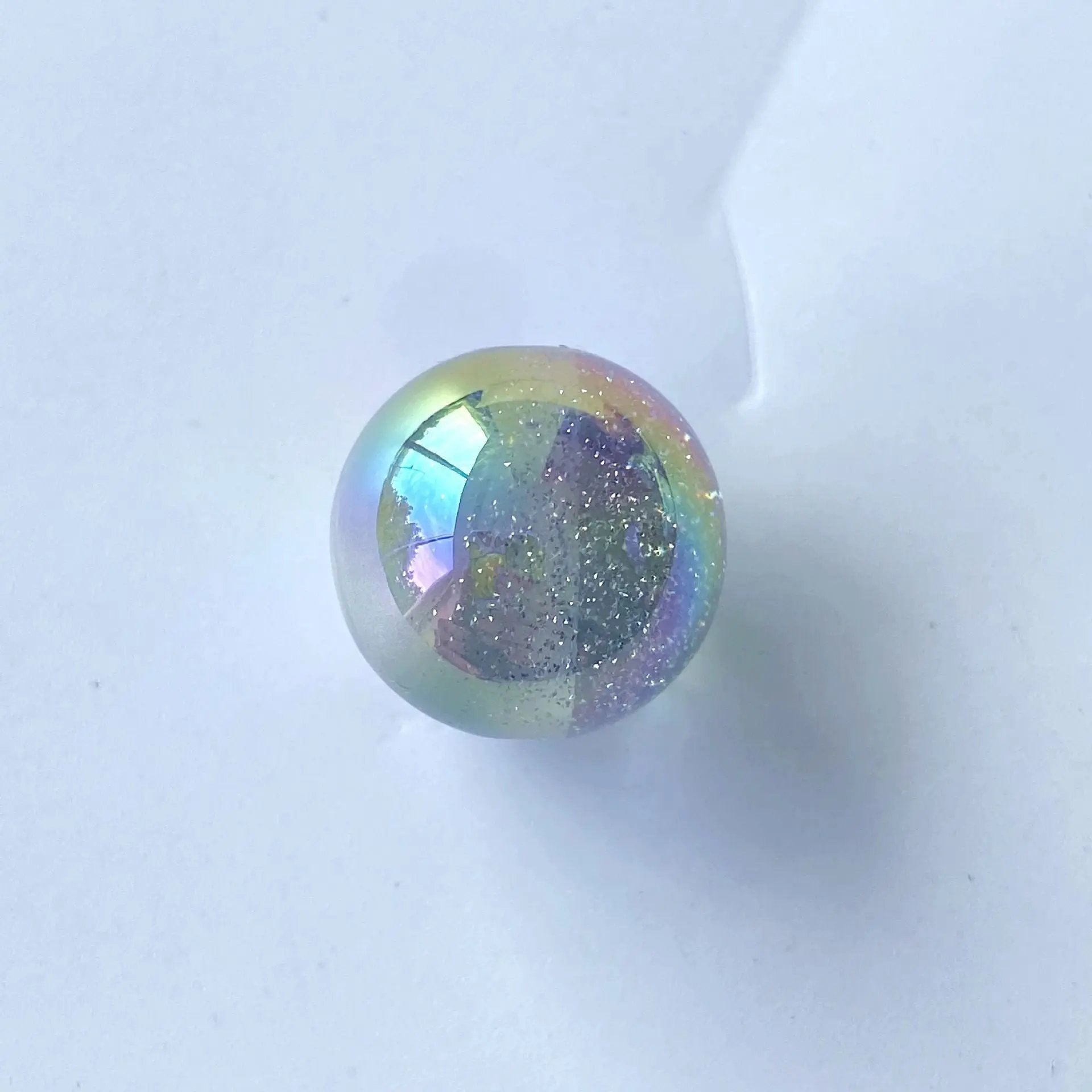 FS0082-Random Mixed Color 10MM UV Gradient Color Glitter Resin Beads Fit For Beadable Pens Zoe's DIY Shop