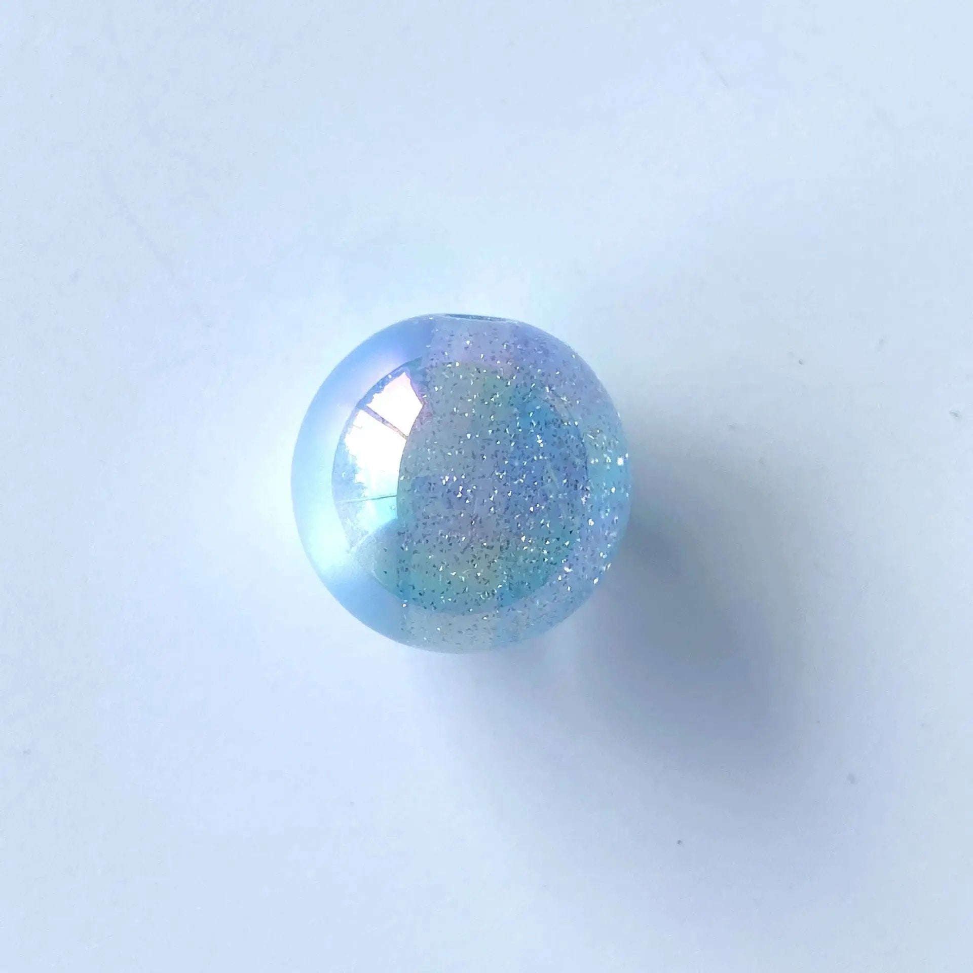 FS0082-Random Mixed Color 10MM UV Gradient Color Glitter Resin Beads Fit For Beadable Pens Zoe's DIY Shop