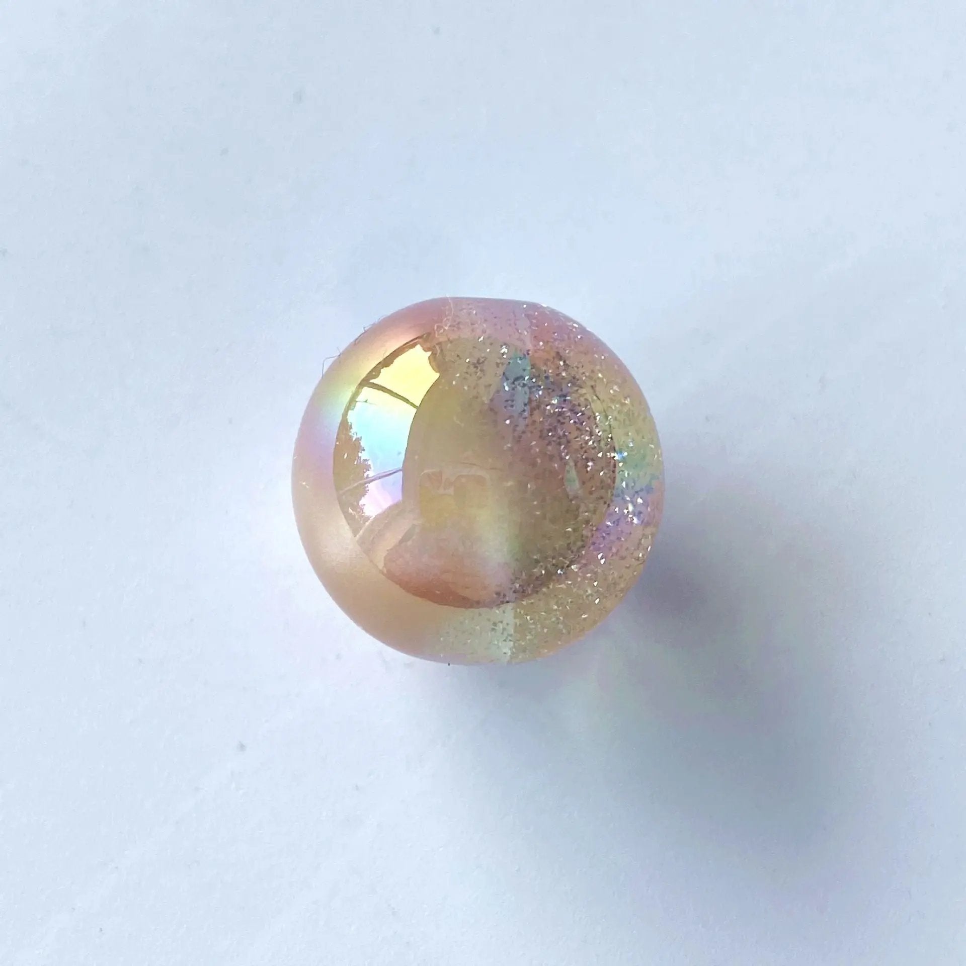 FS0082-Random Mixed Color 10MM UV Gradient Color Glitter Resin Beads Fit For Beadable Pens Zoe's DIY Shop
