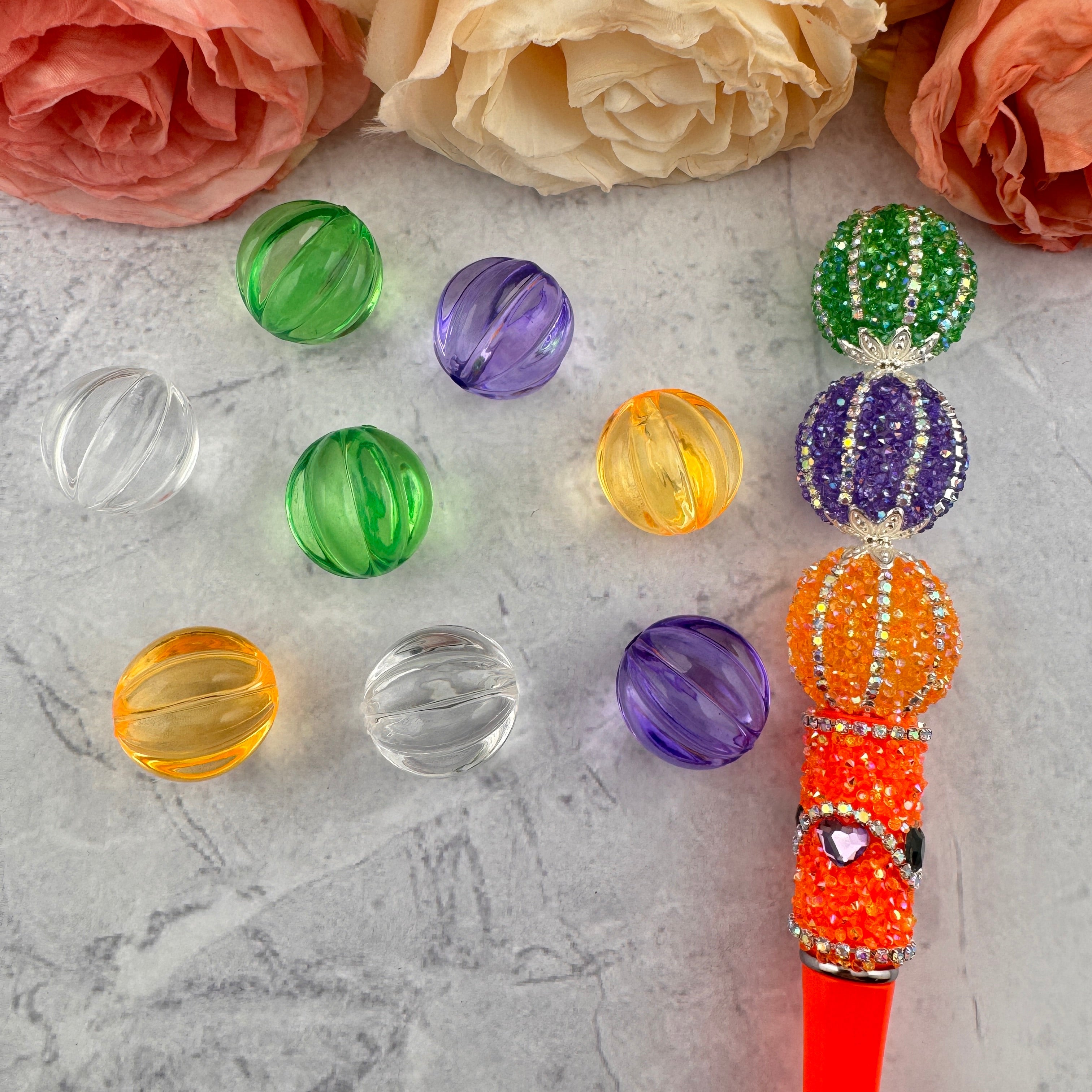 FS0396-20mm Pumpkin Beads Zoe's DIY Shop
