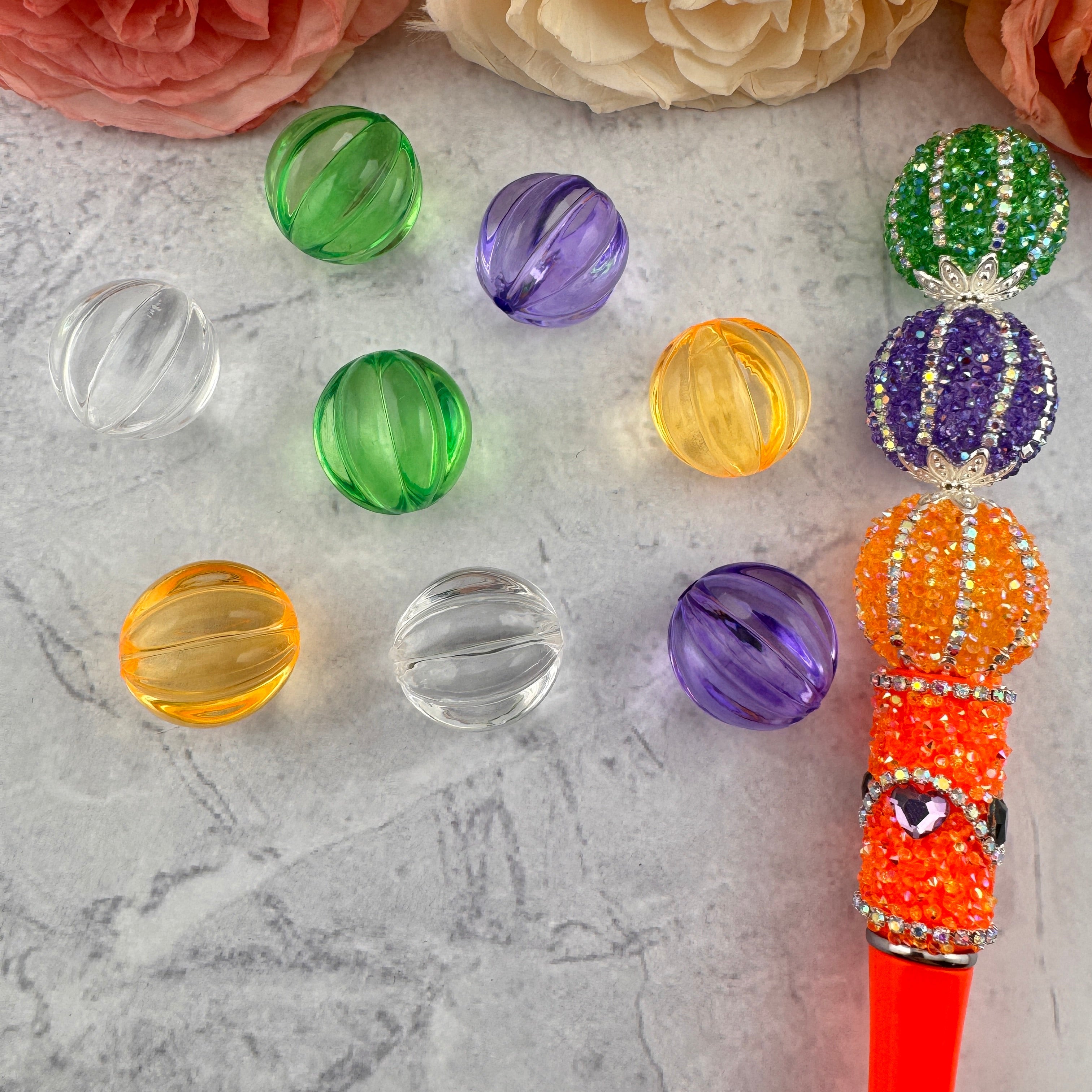 FS0396-20mm Pumpkin Beads Zoe's DIY Shop