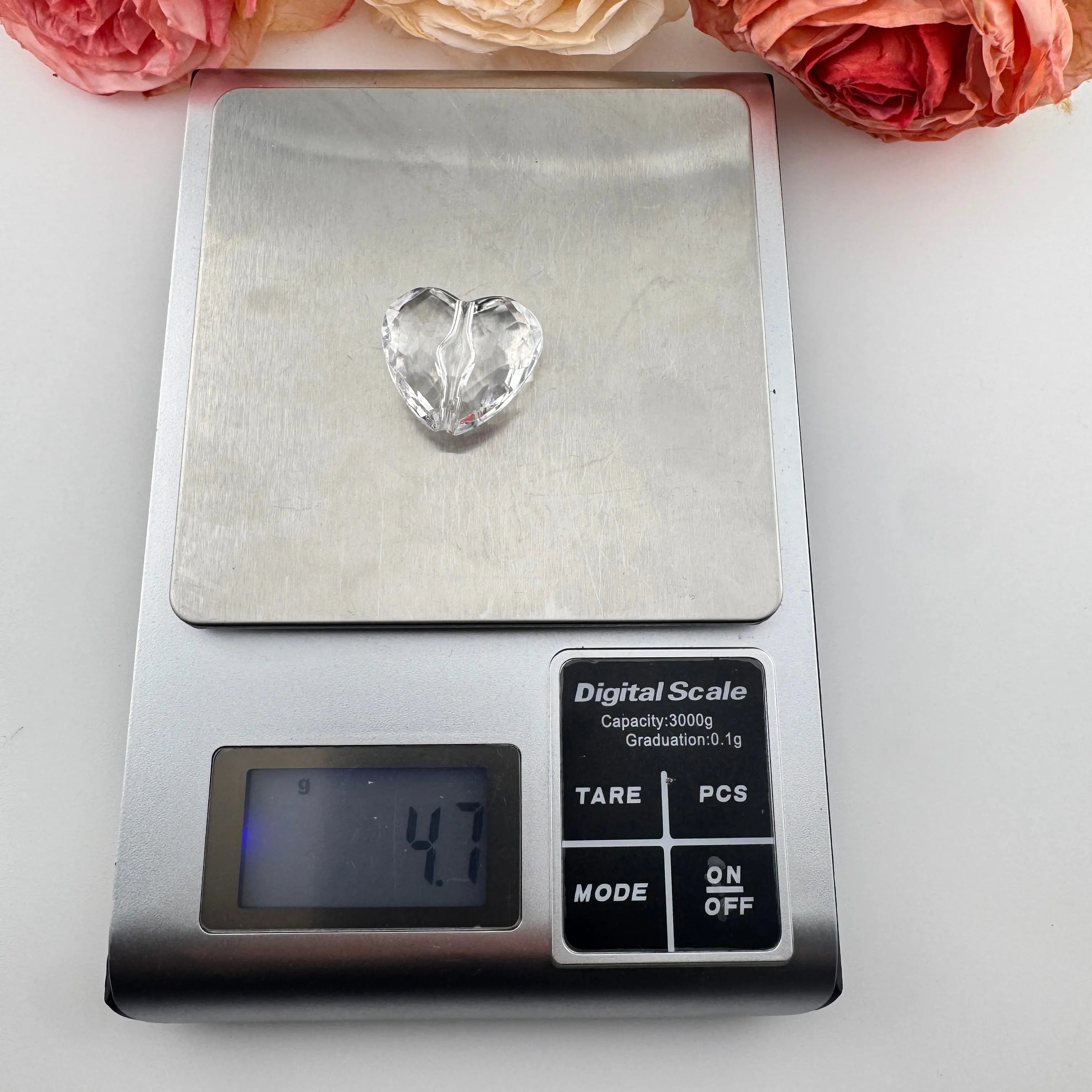 FS0622-About 25×27mm Heart Acrylic Based Beads Zoe DIY Wholesale
