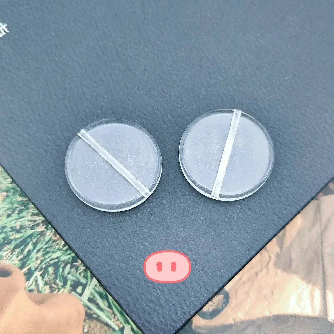 FS0650-32MM Clear Round Plate Based Beads Zoe DIY Wholesale