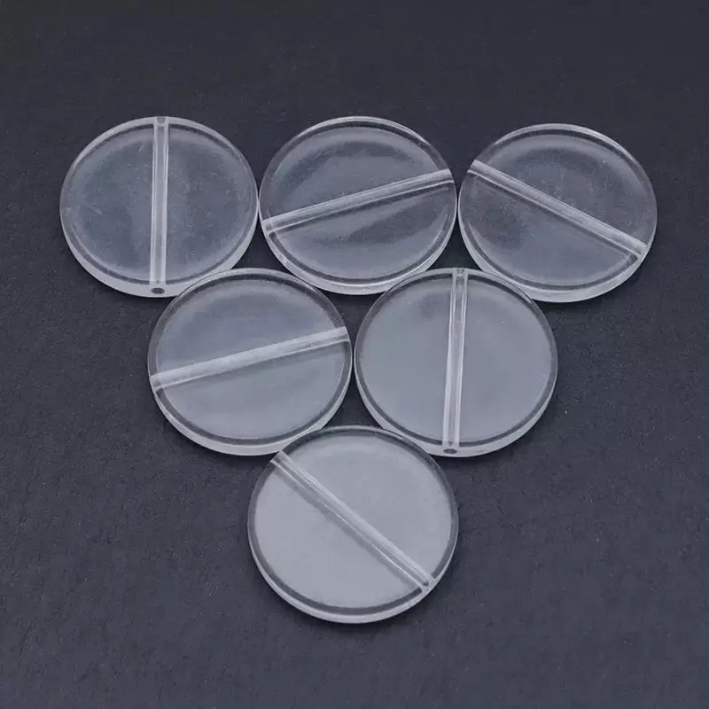 FS0650-32MM Clear Round Plate Based Beads Zoe DIY Wholesale