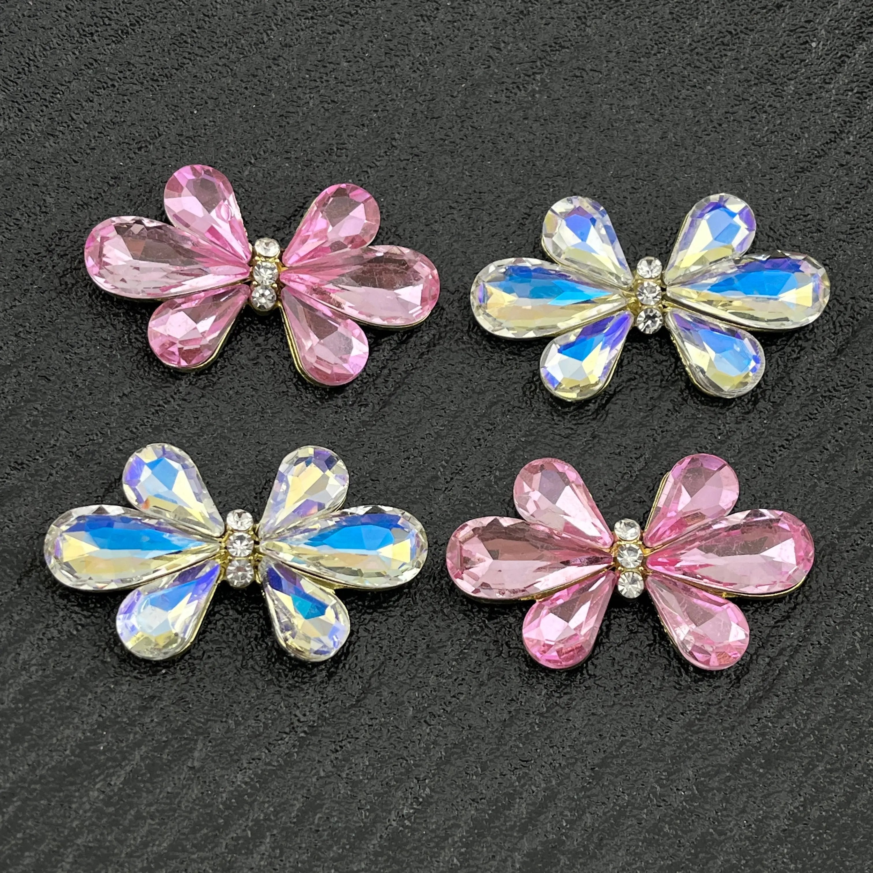 FS0656-10PCS 39MM Six petal flower alloy patch Zoe's DIY Shop