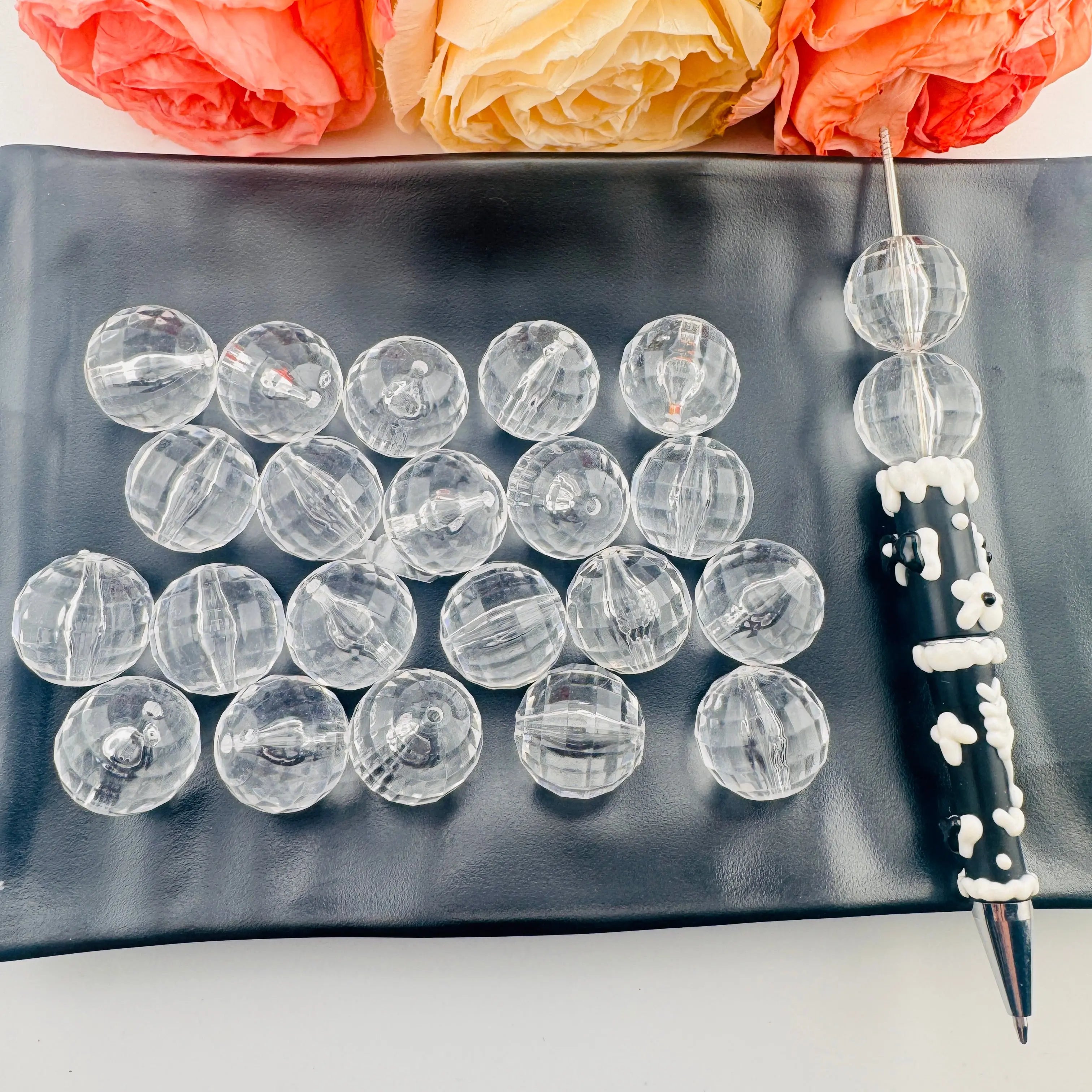 FS0805-About 20mm Disco Based Beads For Making Fancy Beads Zoe DIY Wholesale