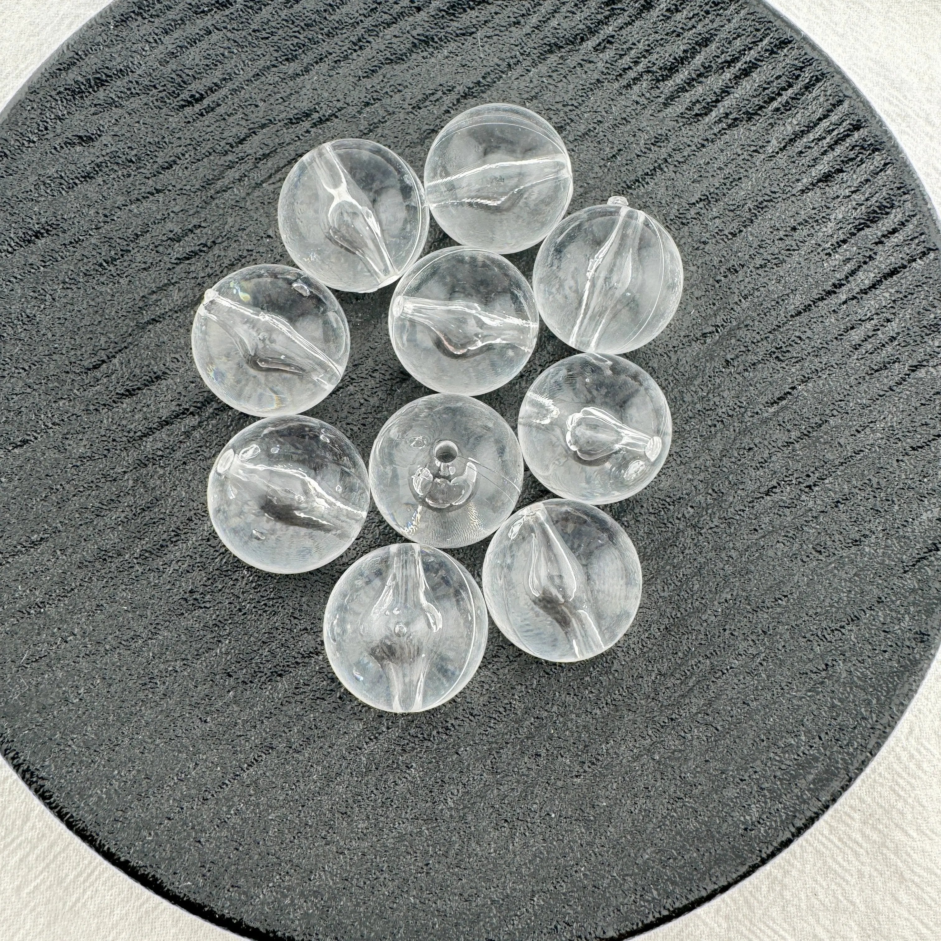 FS0833-22MM Clear Round Based Beads Fit For Beadable Pens Zoe's DIY Shop