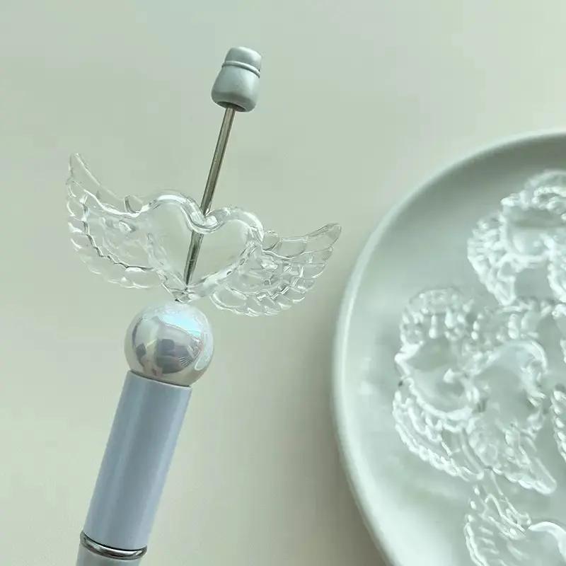 FS0869-About 50×21mm Transparent Love Wings Shaker Based Beads Zoe's DIY Shop