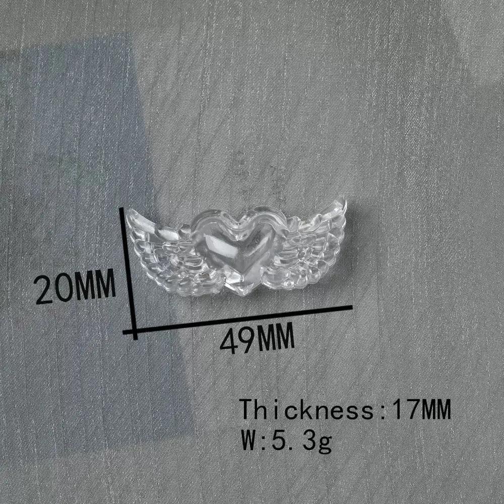 FS0869-About 50×21mm Transparent Love Wings Shaker Based Beads Zoe's DIY Shop