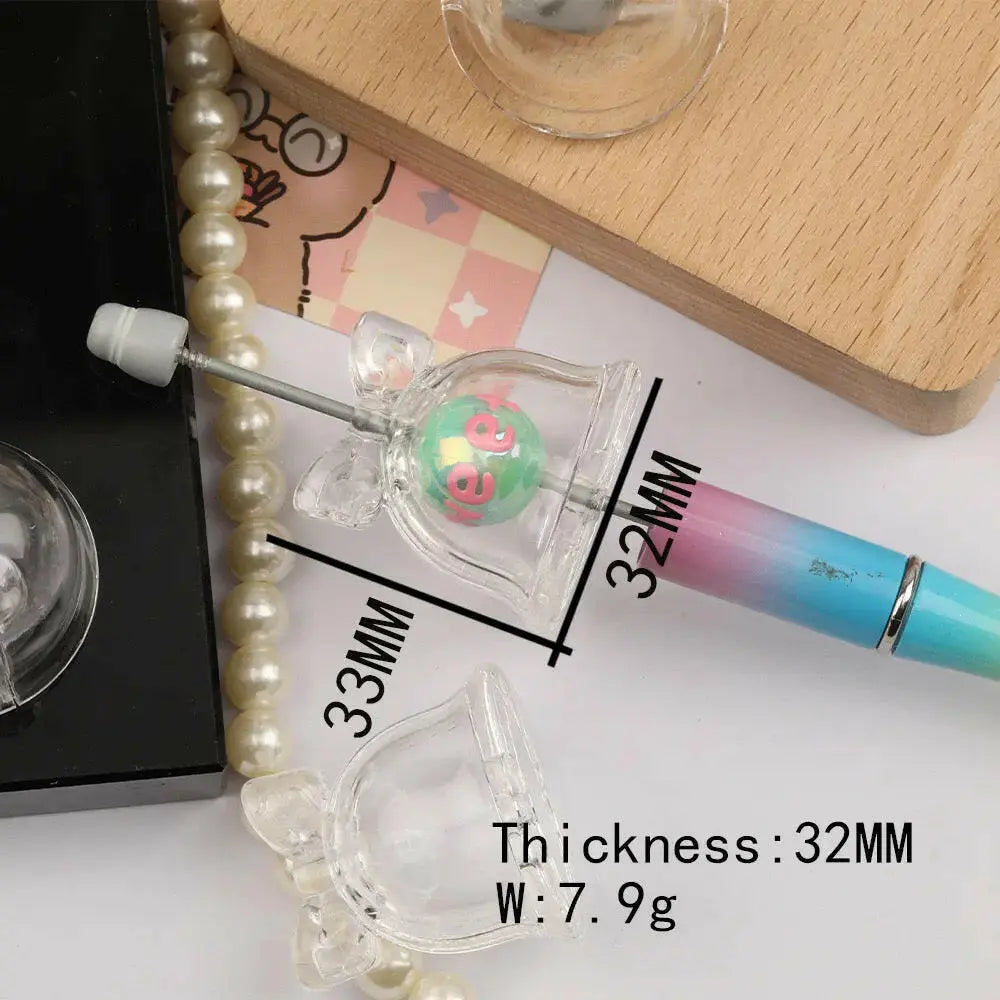 FS0871-33MM Clear  Bell Shaker Box Fit For Beadablepen - Zoe DIY Wholesale
