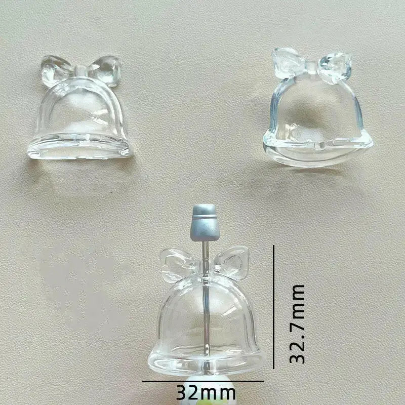 FS0871-33MM Clear  Bell Shaker Box Fit For Beadablepen - Zoe DIY Wholesale