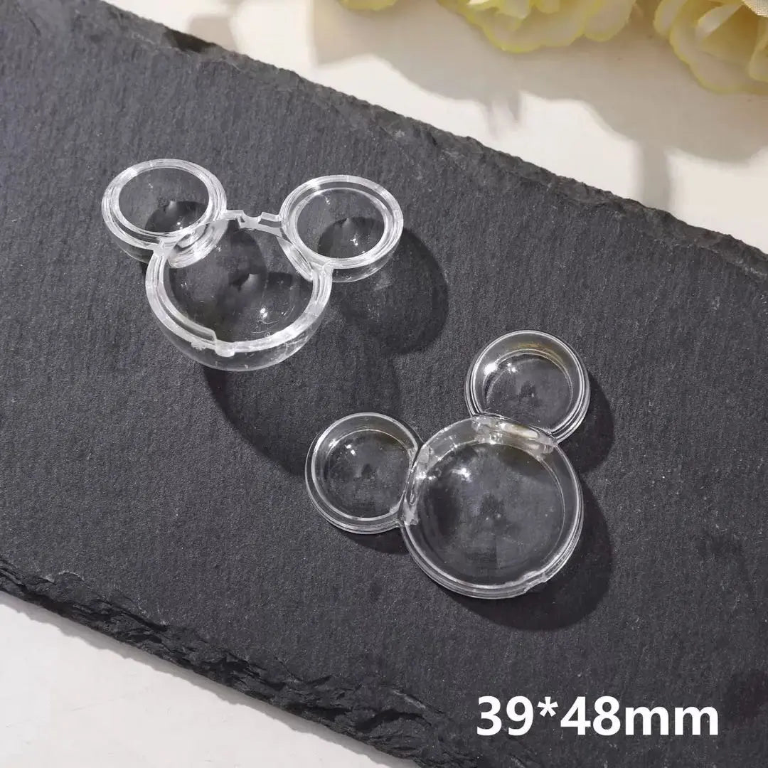 FS0875-Mickey Head Clear Shaker Box For Making Fancy Bead Zoe's DIY Shop