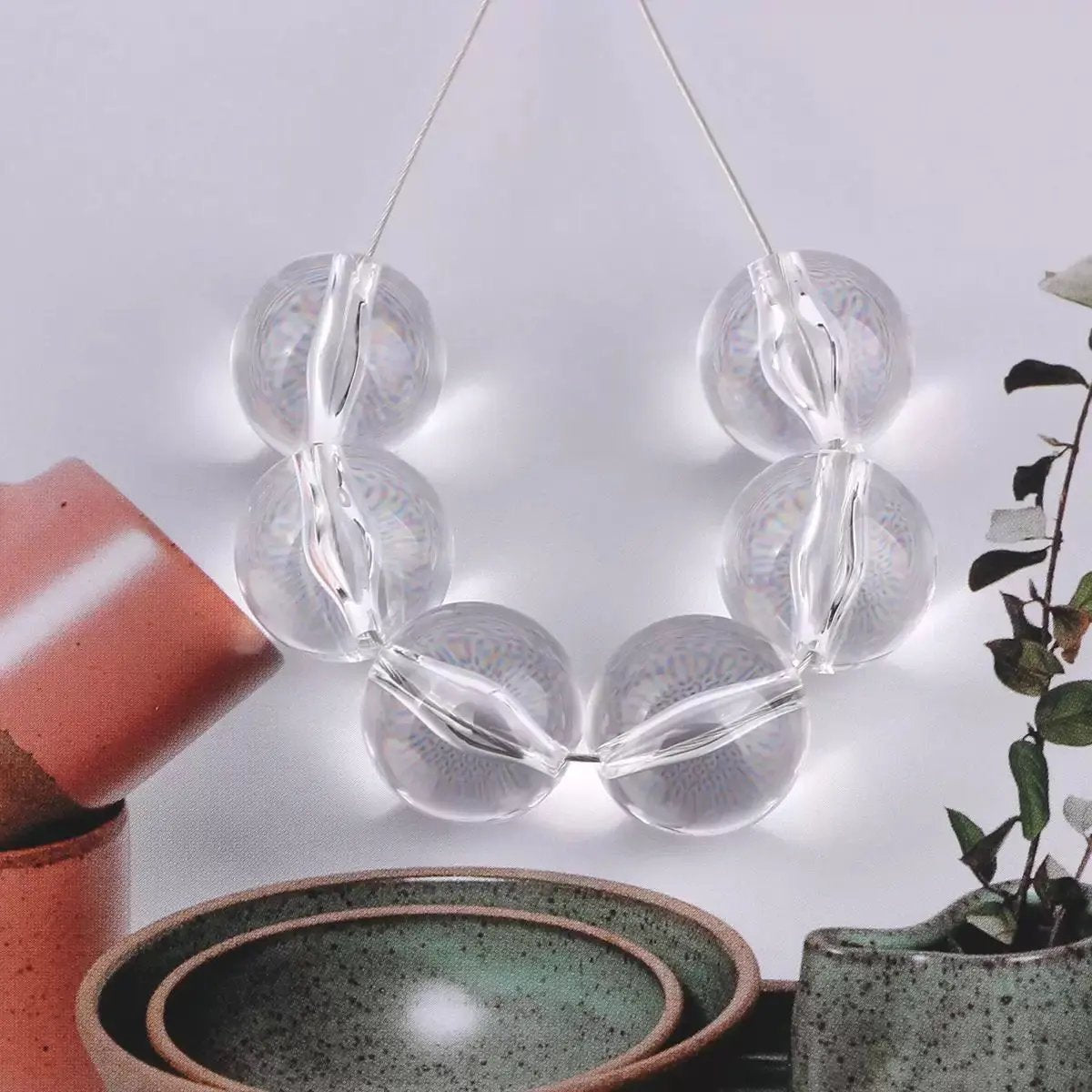 FS0879-18MM Clear Round  Based Beads For Making Fancy Sugar Beads Zoe's DIY Shop