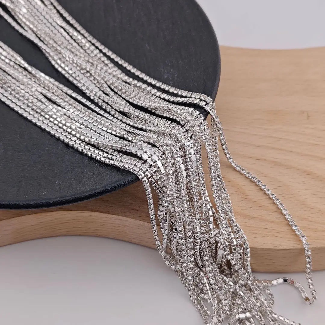 FS0978-2mm Diamonds Chain For Making Fancy Pen Or Fancy Beads ZoeDIY Shop