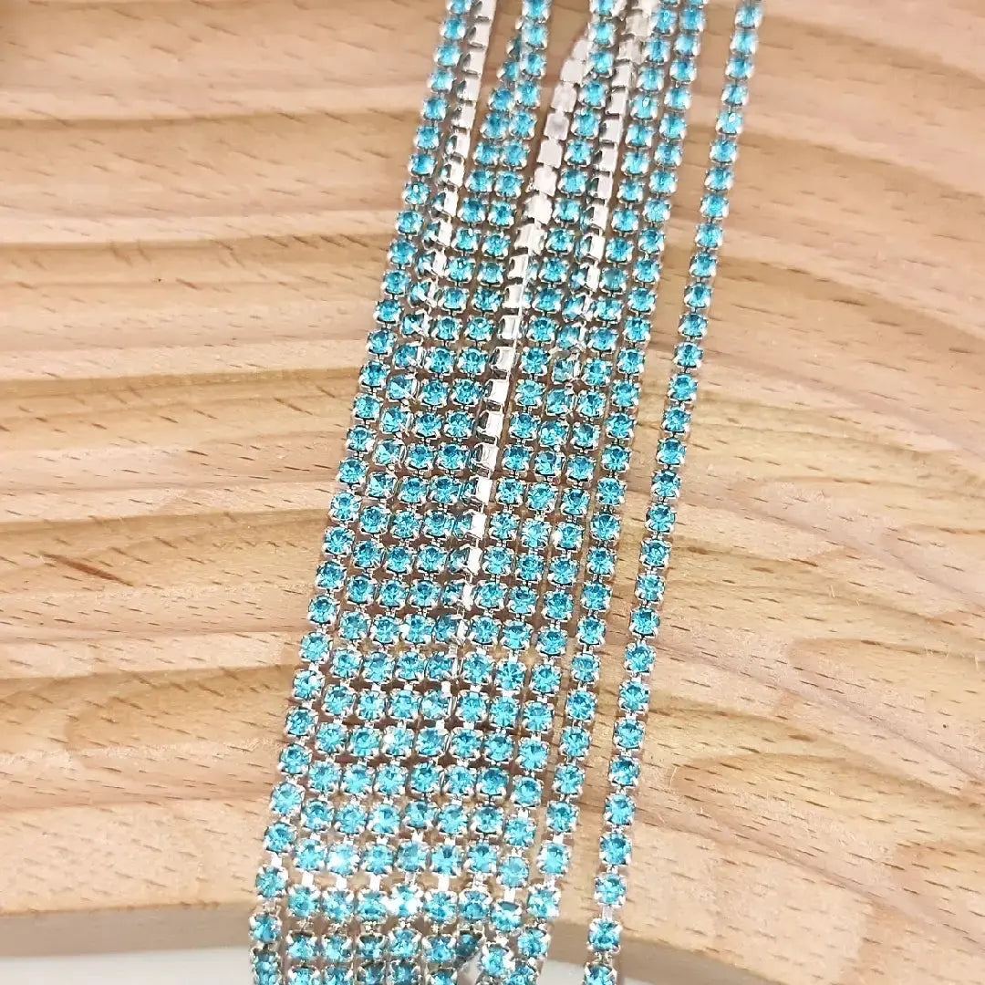 FS0978-2mm Diamonds Chain For Making Fancy Pen Or Fancy Beads ZoeDIY Shop