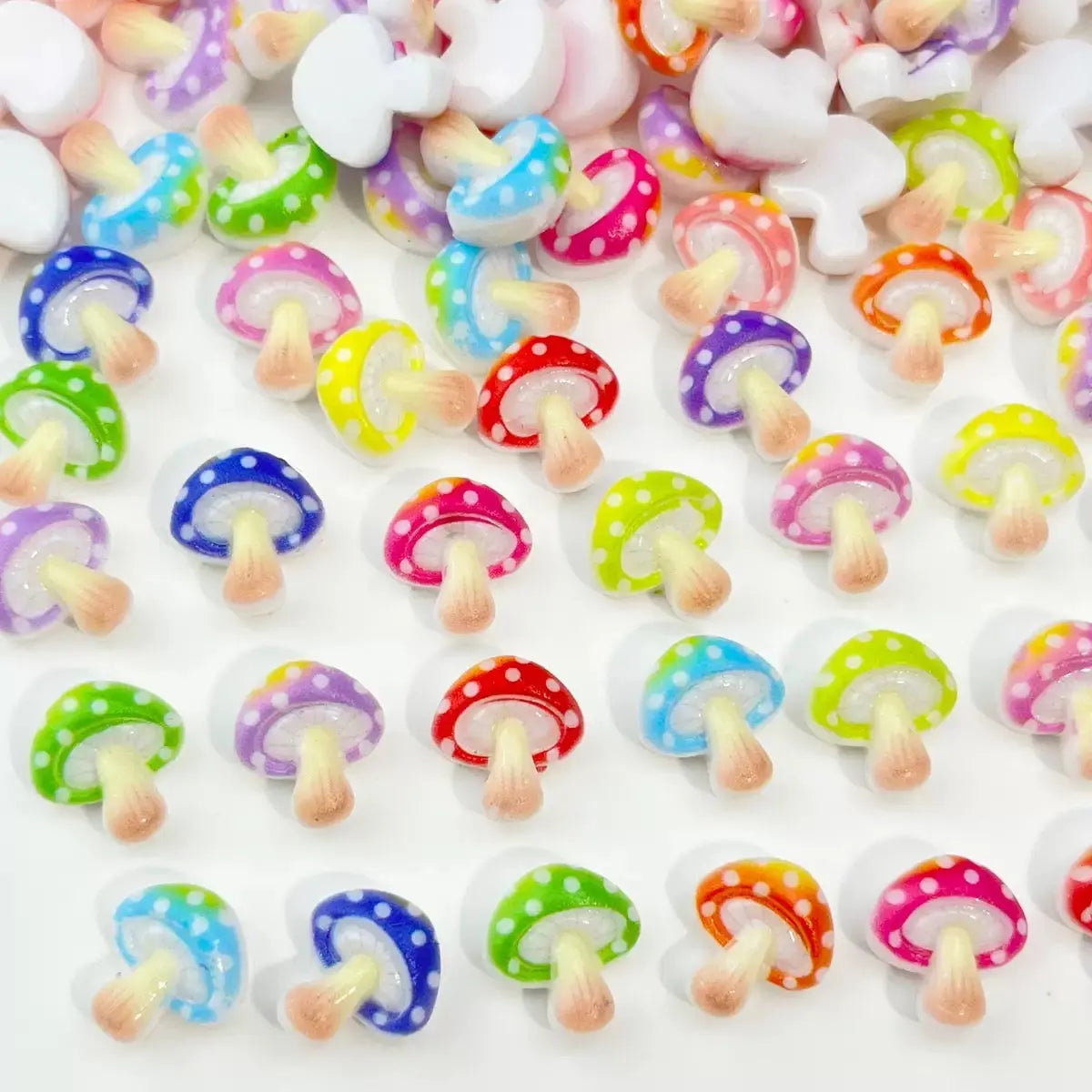 FS10011-About 11mm Mushroom Resin Nail Charms For DIY Project Making Zoe DIY Wholesale