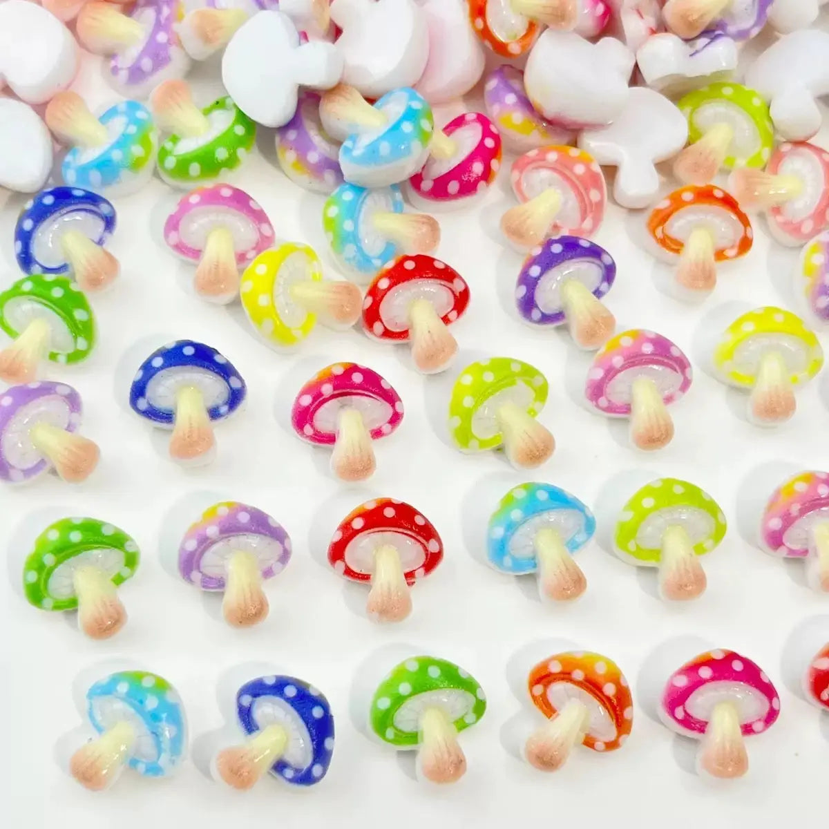 FS10011-About 11mm Mushroom Resin Nail Charms For DIY Project Making Zoe DIY Wholesale
