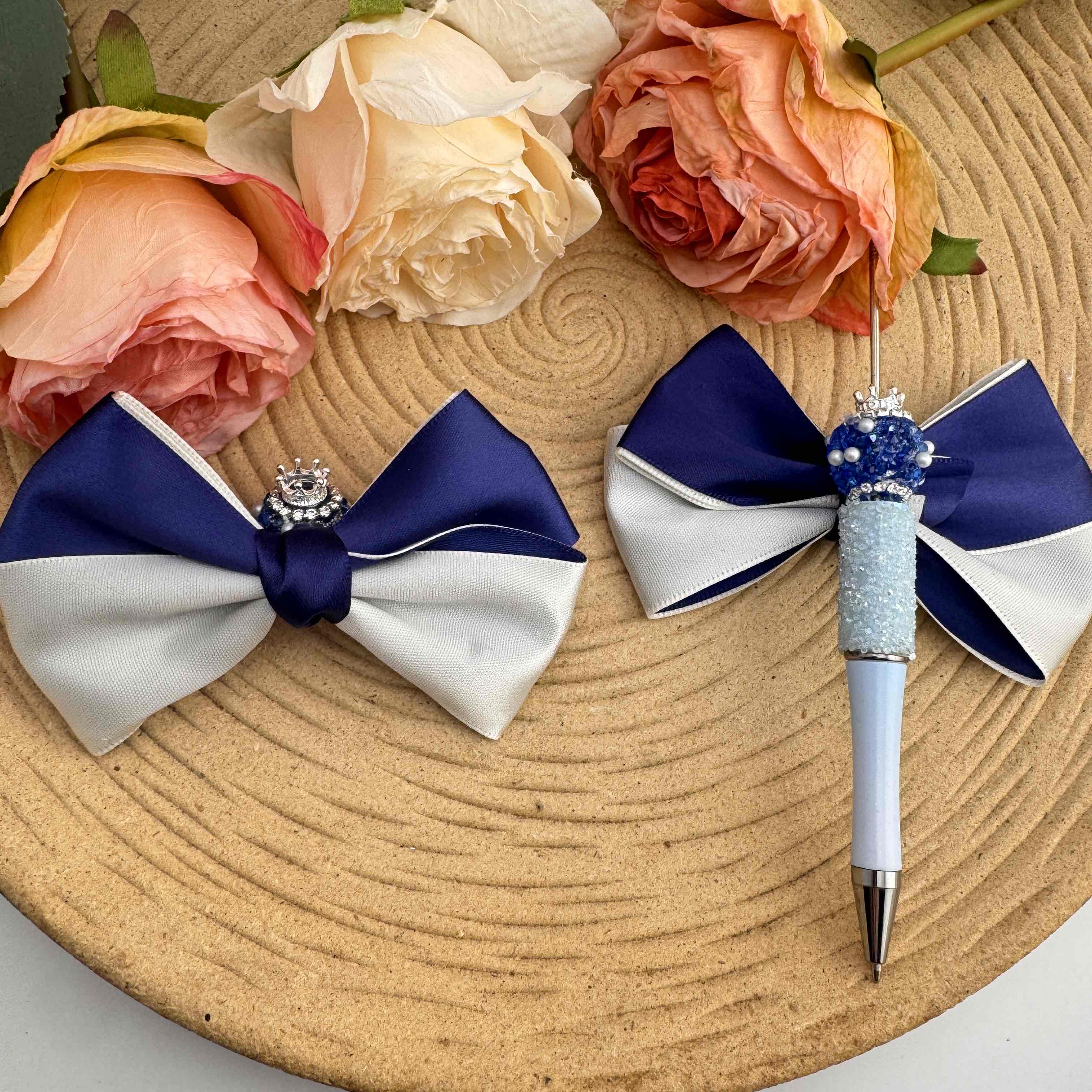 FS10031-16mm Sugar Beads With Bow For Beadable Pens Keychain Making Zoe DIY Wholesale