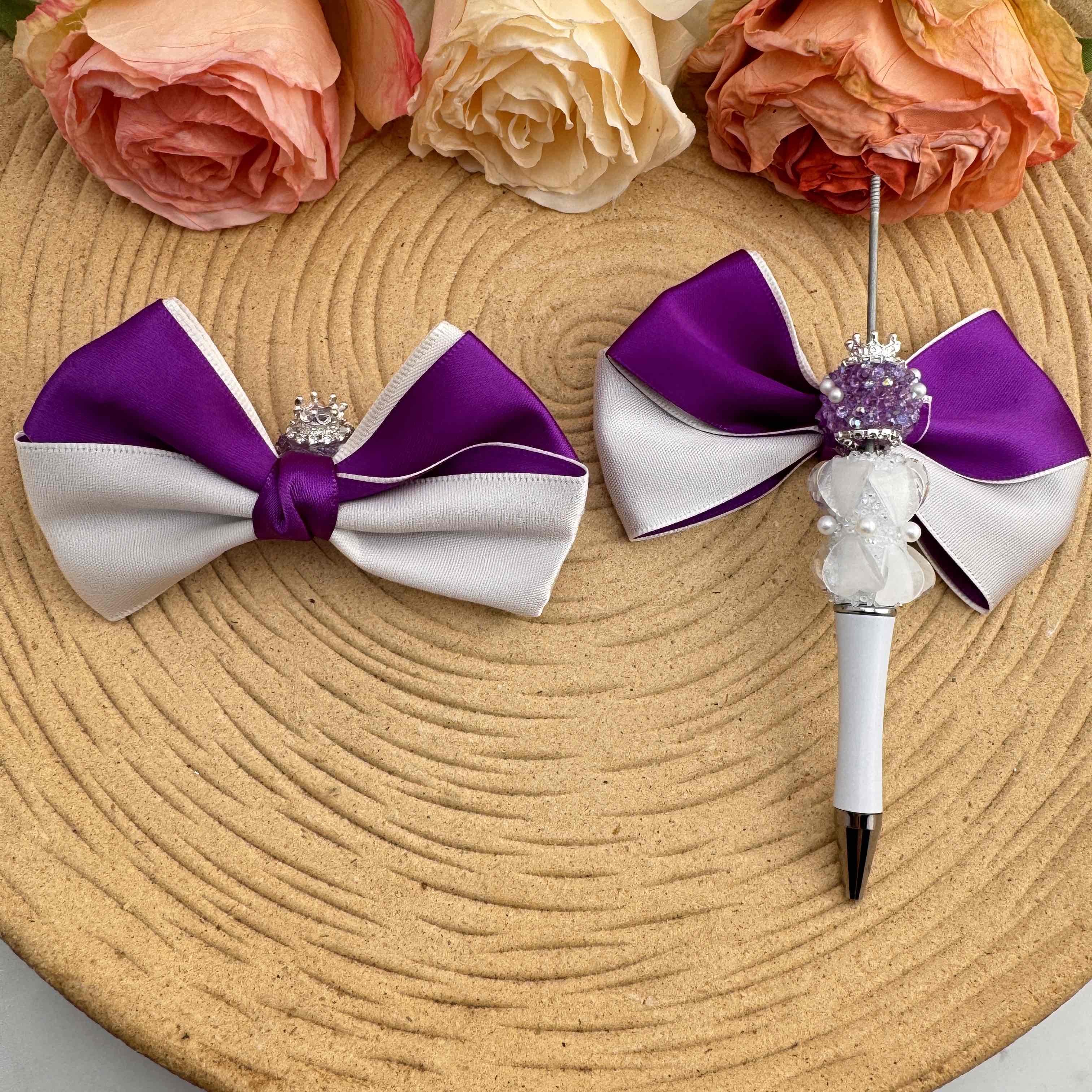 FS10031-16mm Sugar Beads With Bow For Beadable Pens Keychain Making Zoe DIY Wholesale