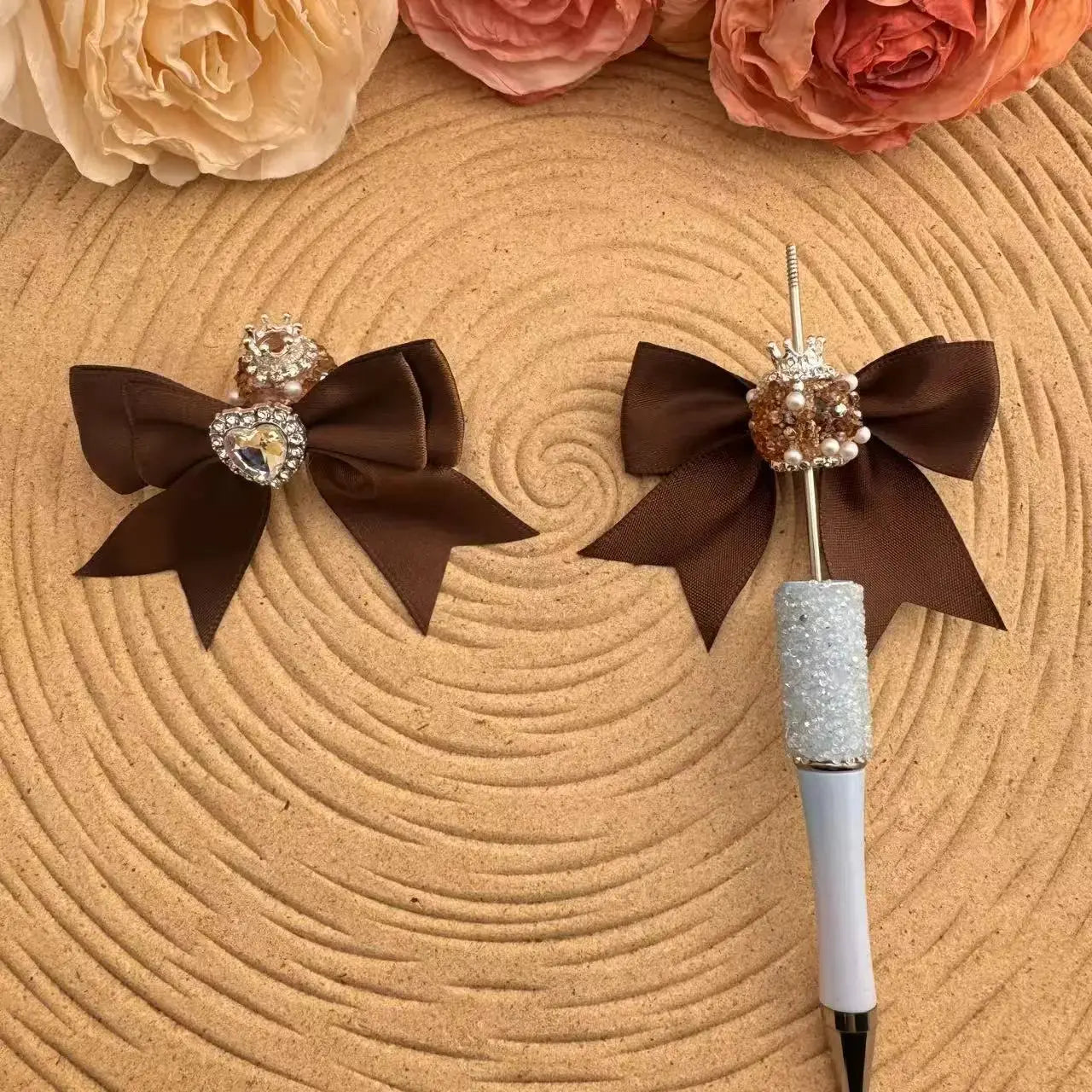 FS10035-16mm Sugar Beads With Bow Zoe DIY Wholesale