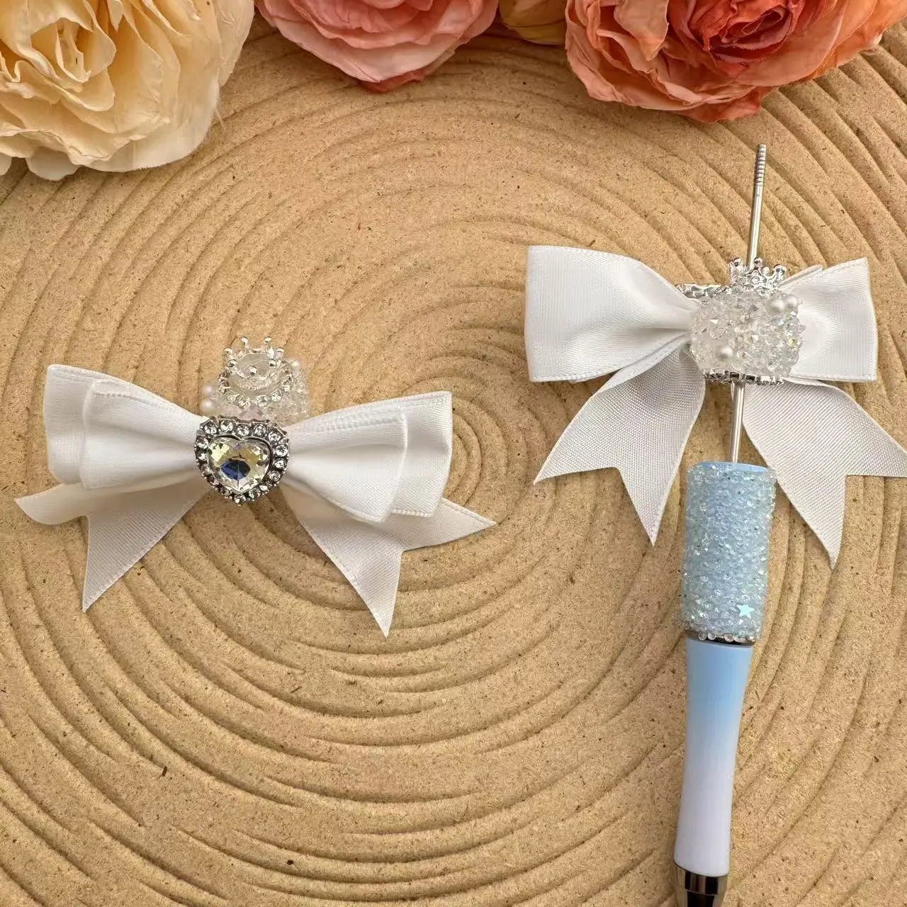 FS10035-16mm Sugar Beads With Bow Zoe DIY Wholesale